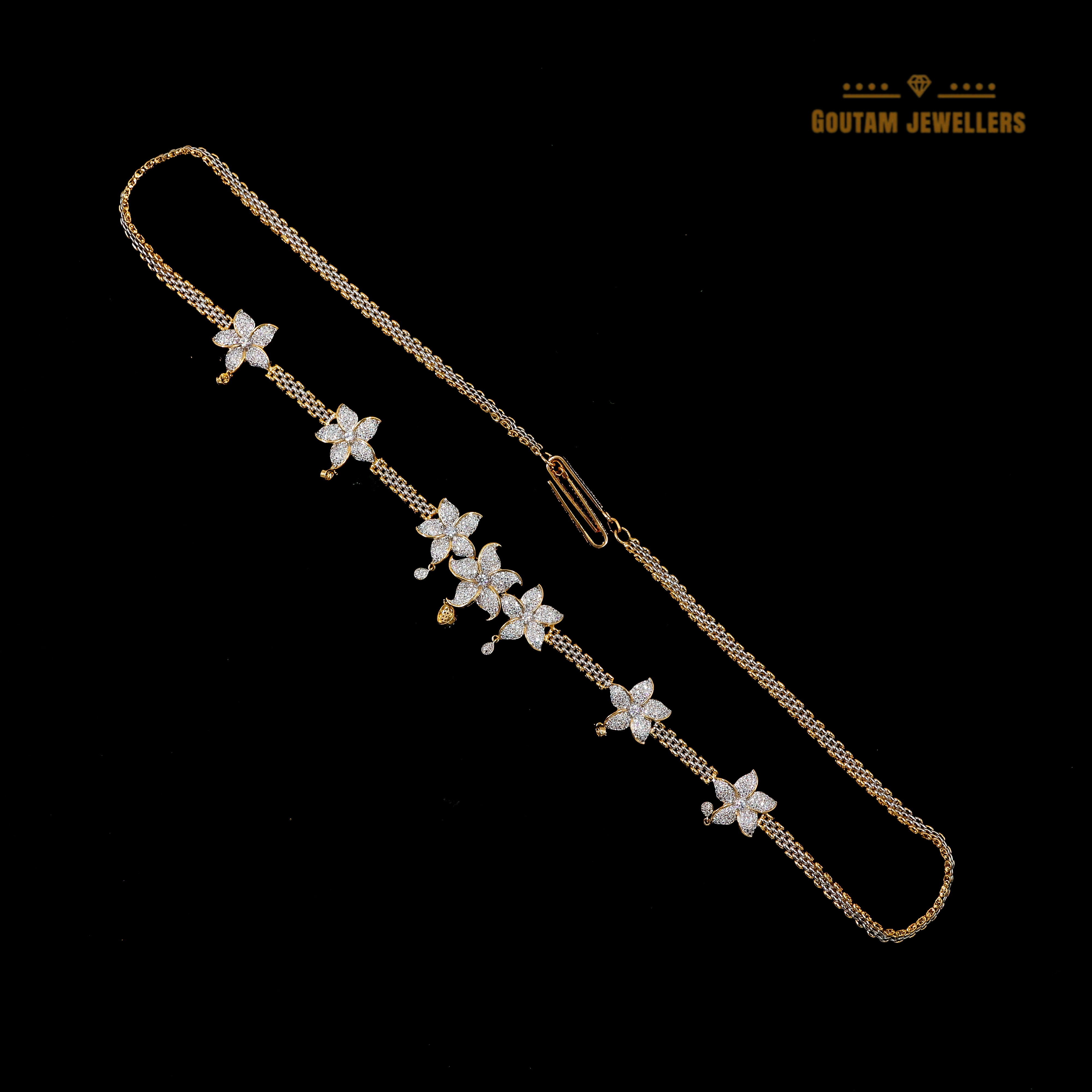 Goutam Jewellers By Ashok Rathod - Cz Chaameli design Kandora