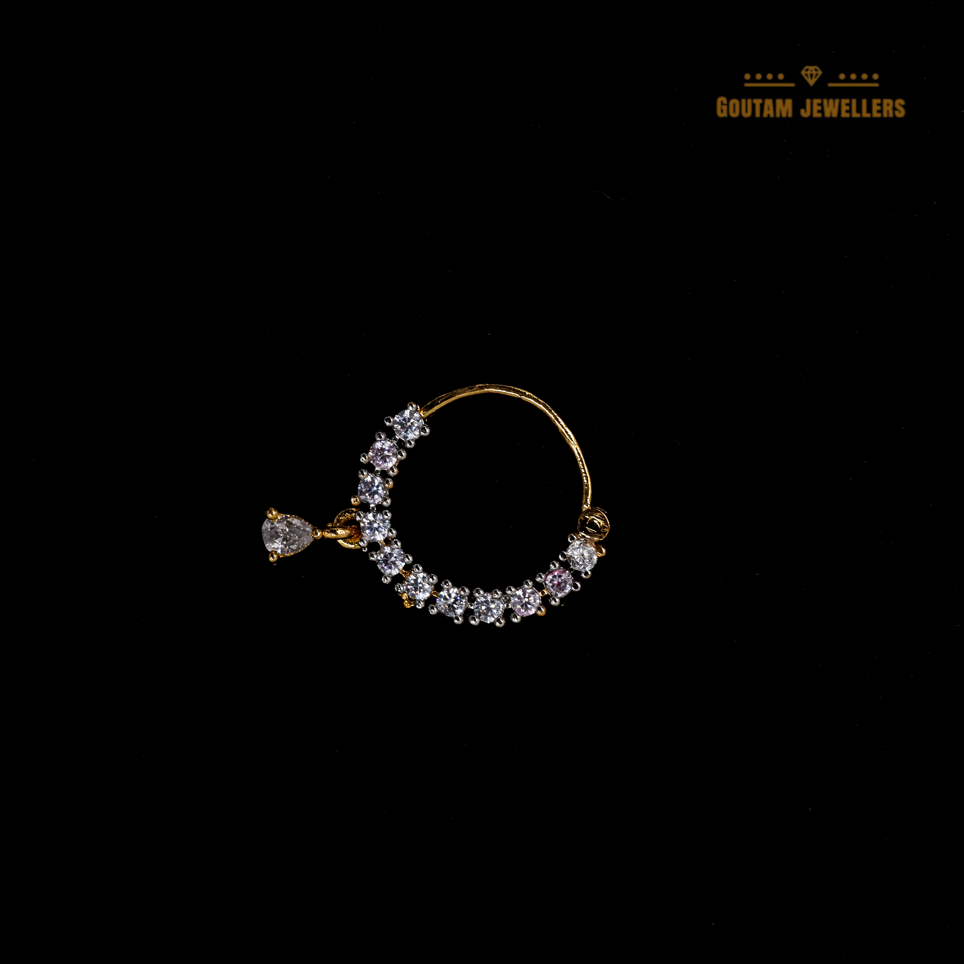 Goutam Jewellers By Ashok Rathod - Cz Full Stone Nath