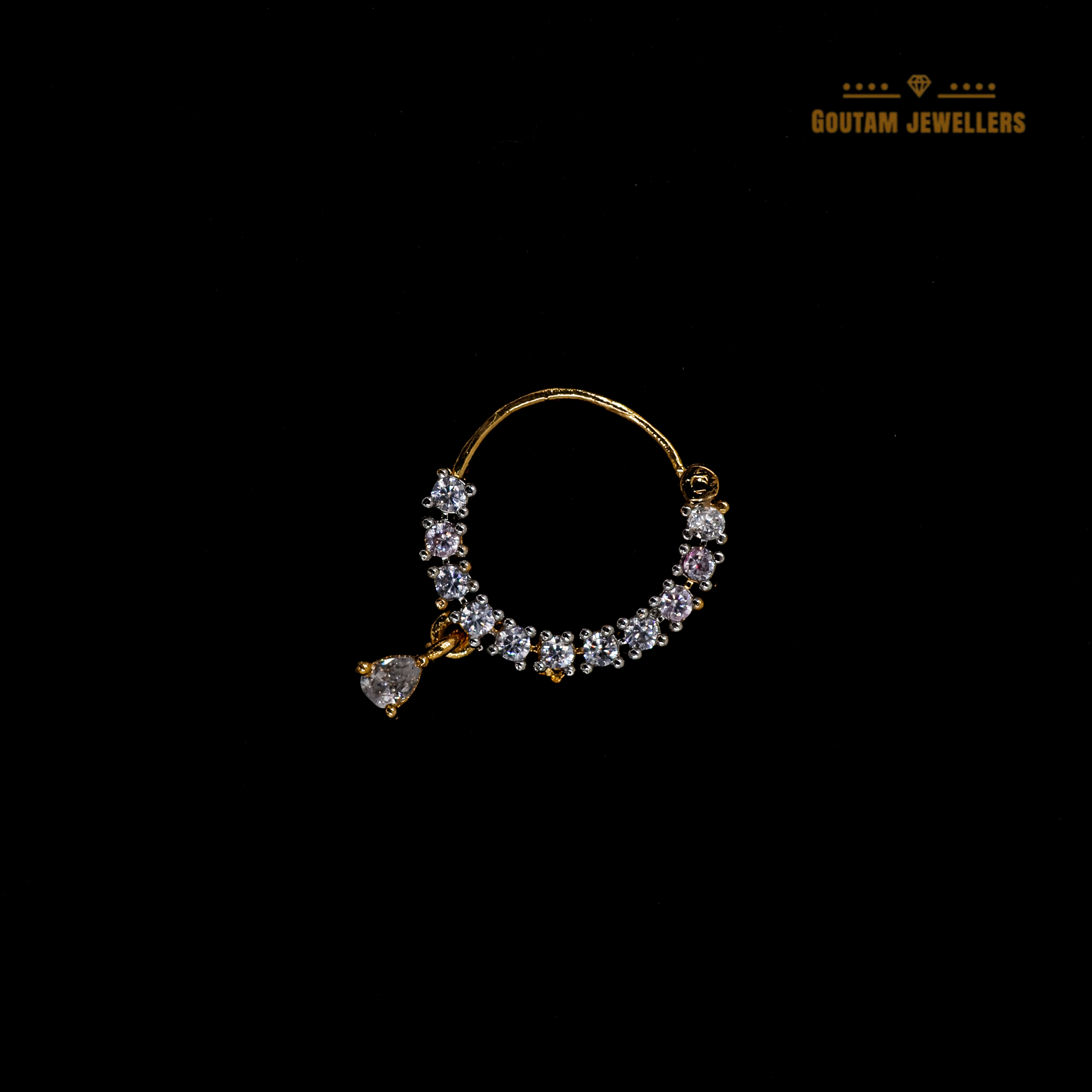 Goutam Jewellers By Ashok Rathod - Cz Full Stone Nath