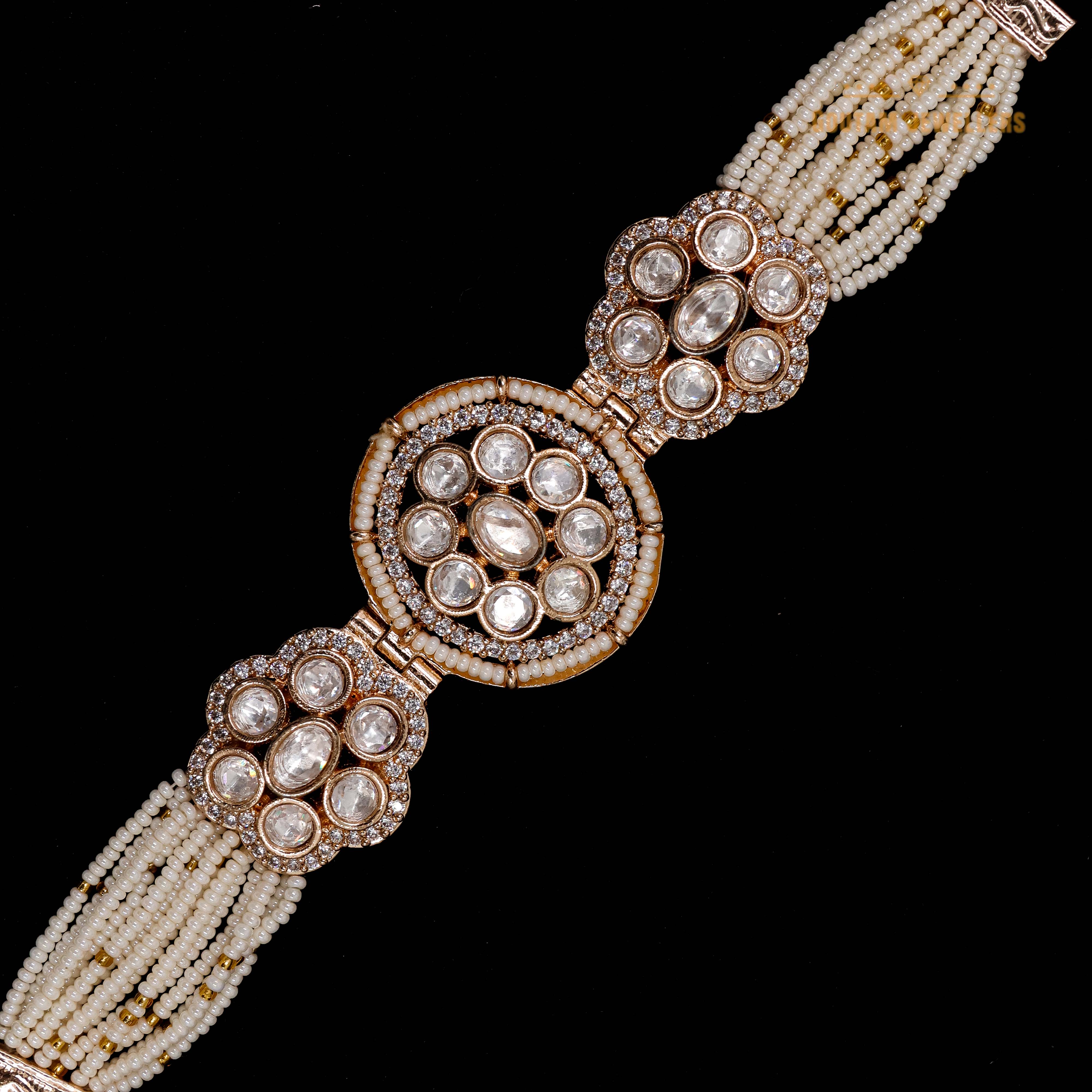 Goutam Jewellers By Ashok Rathod - Moti Polki Kundan Bracelet