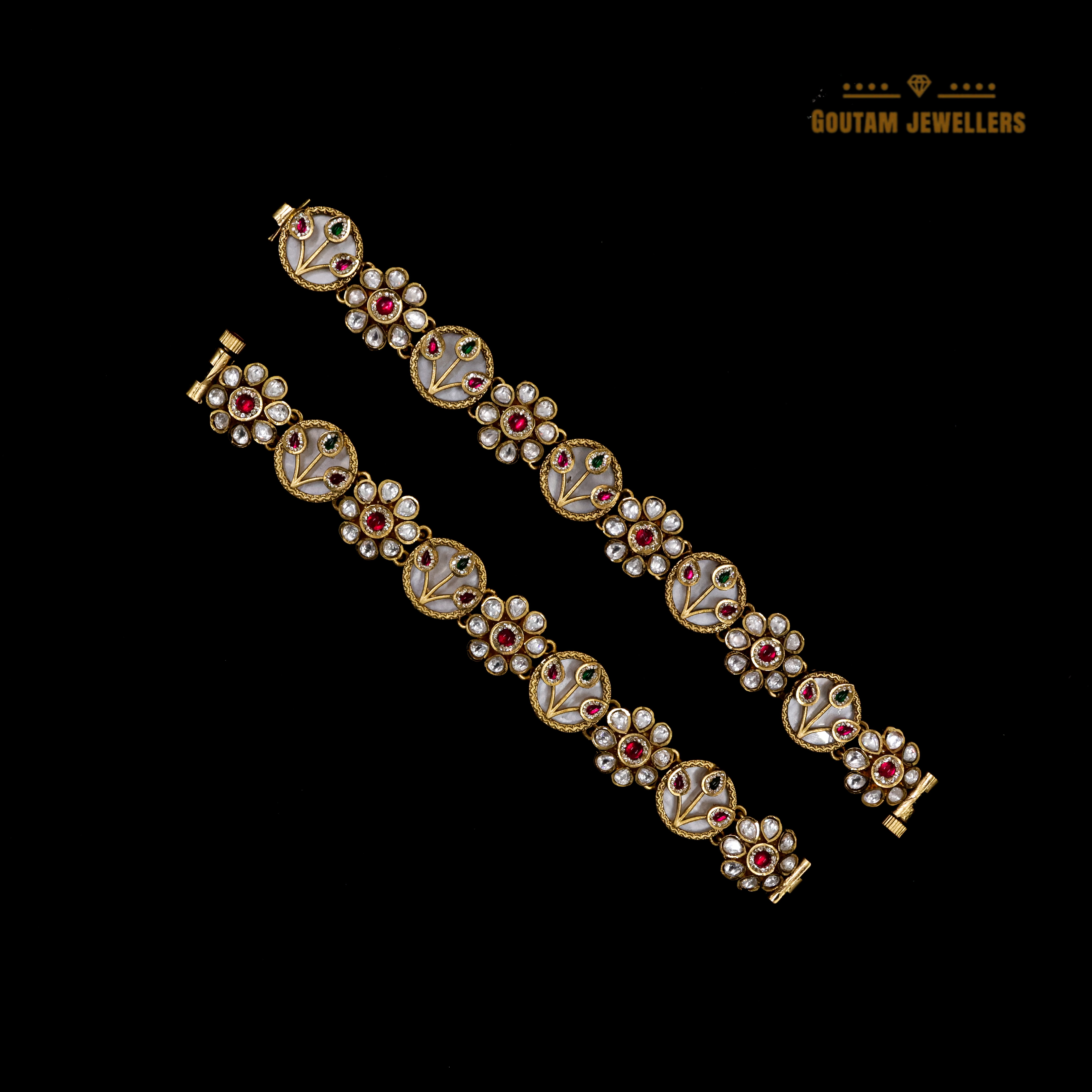 Goutam Jewellers By Ashok Rathod - Traditional M.O.P Gajra with Swarovski Stones