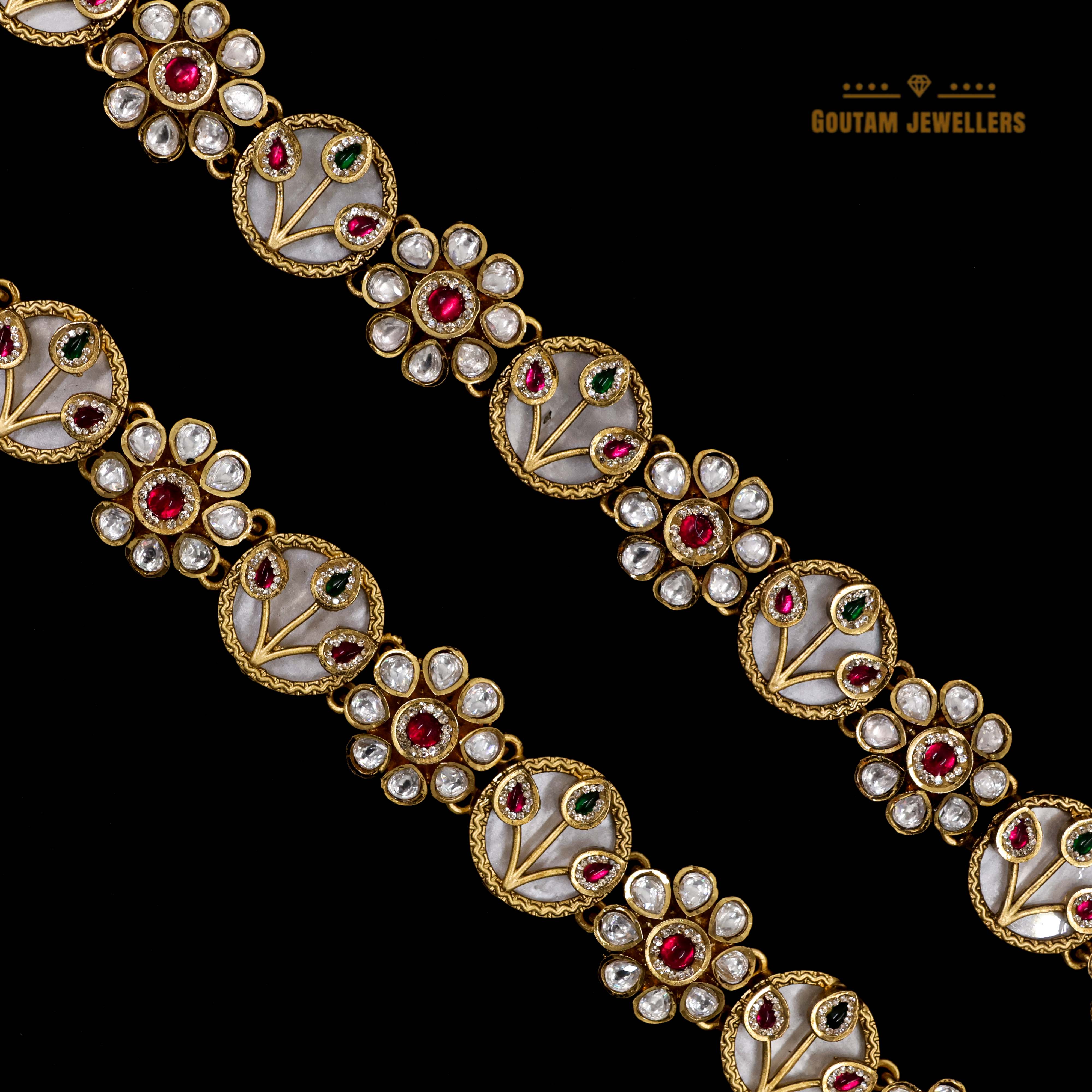 Goutam Jewellers By Ashok Rathod - Traditional M.O.P Gajra with Swarovski Stones