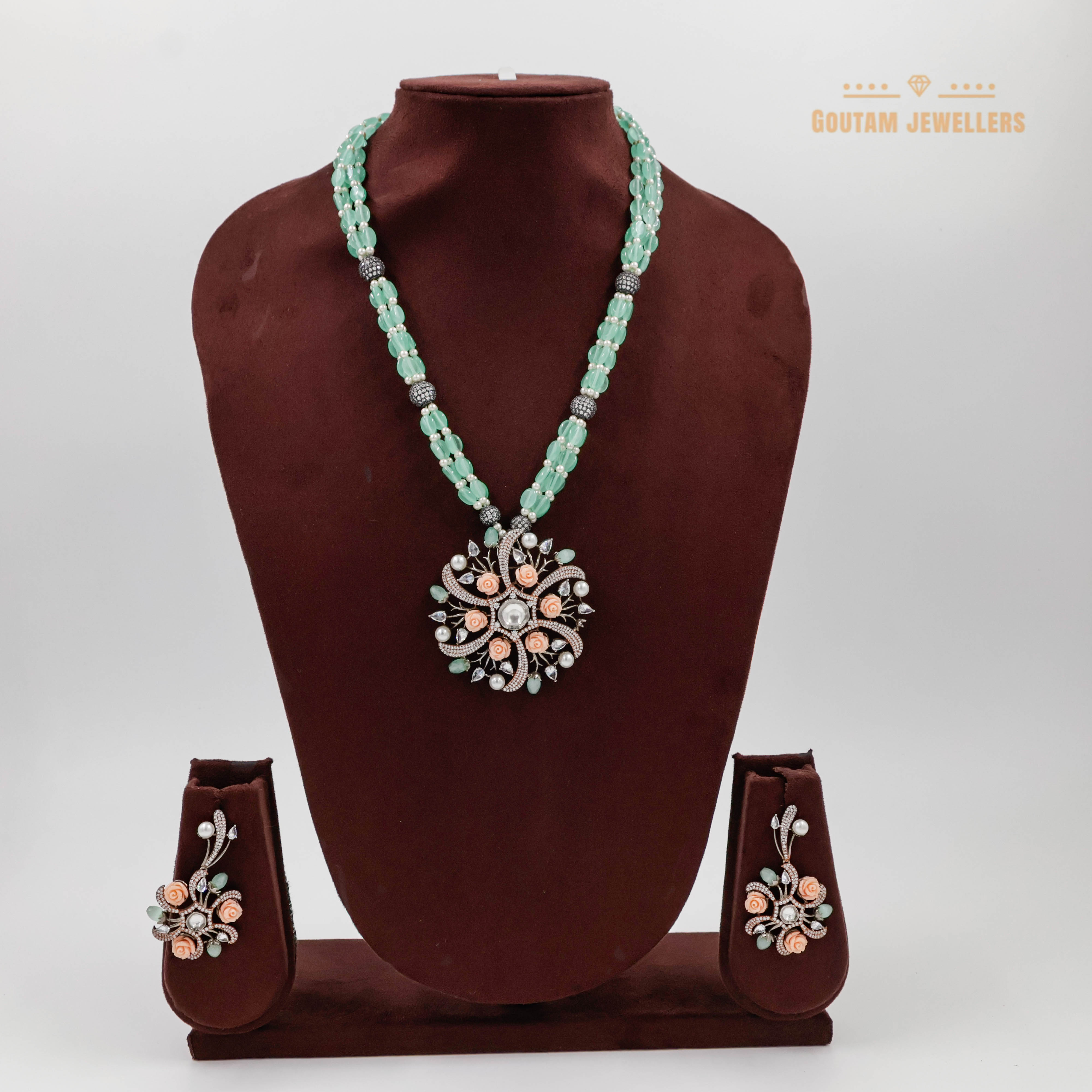 Goutam Jewellers By Ashok Rathod - Precious Fusion Crystal CZ Long Mala