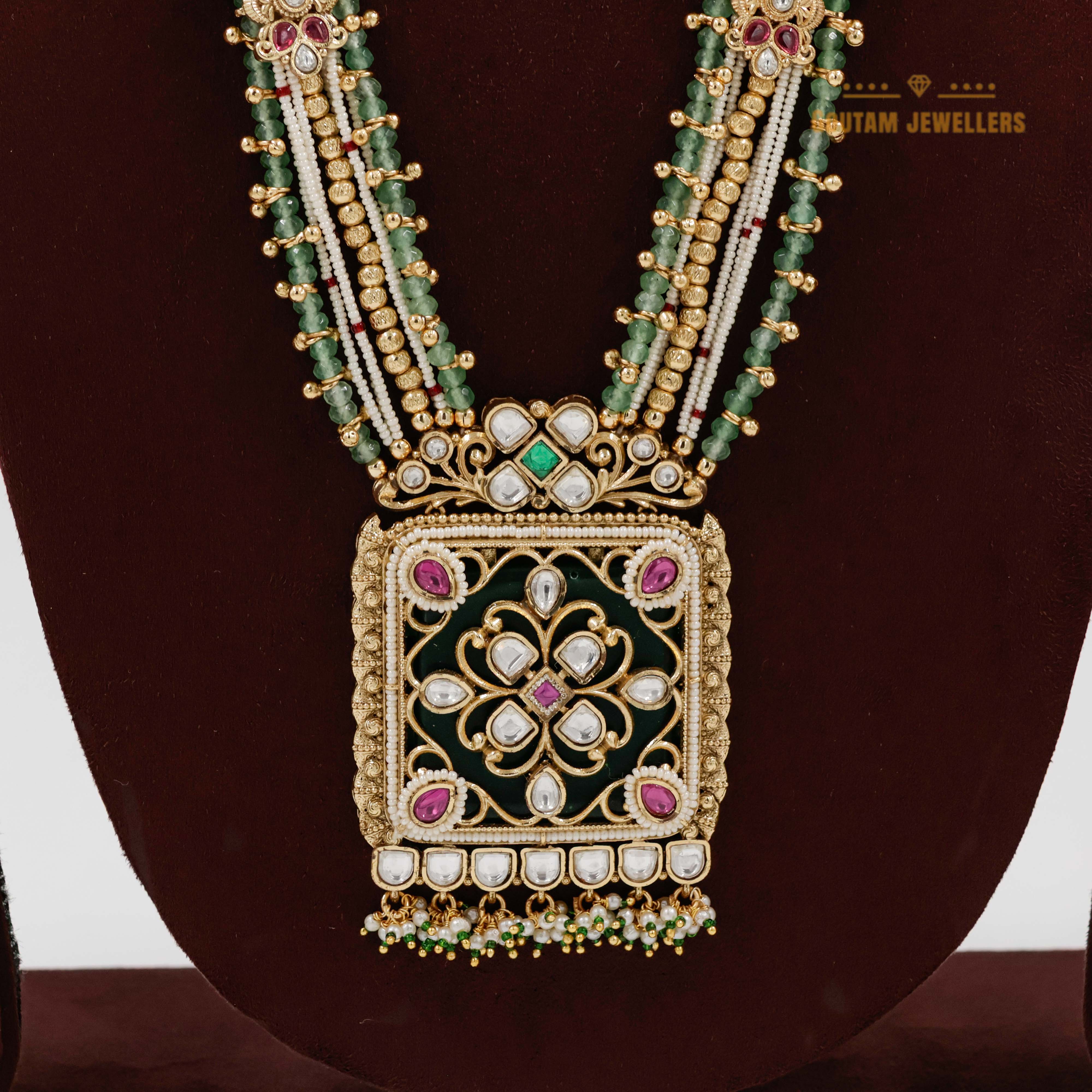 Goutam Jewellers By Ashok Rathod - Manu Antique Designer Necklace Set