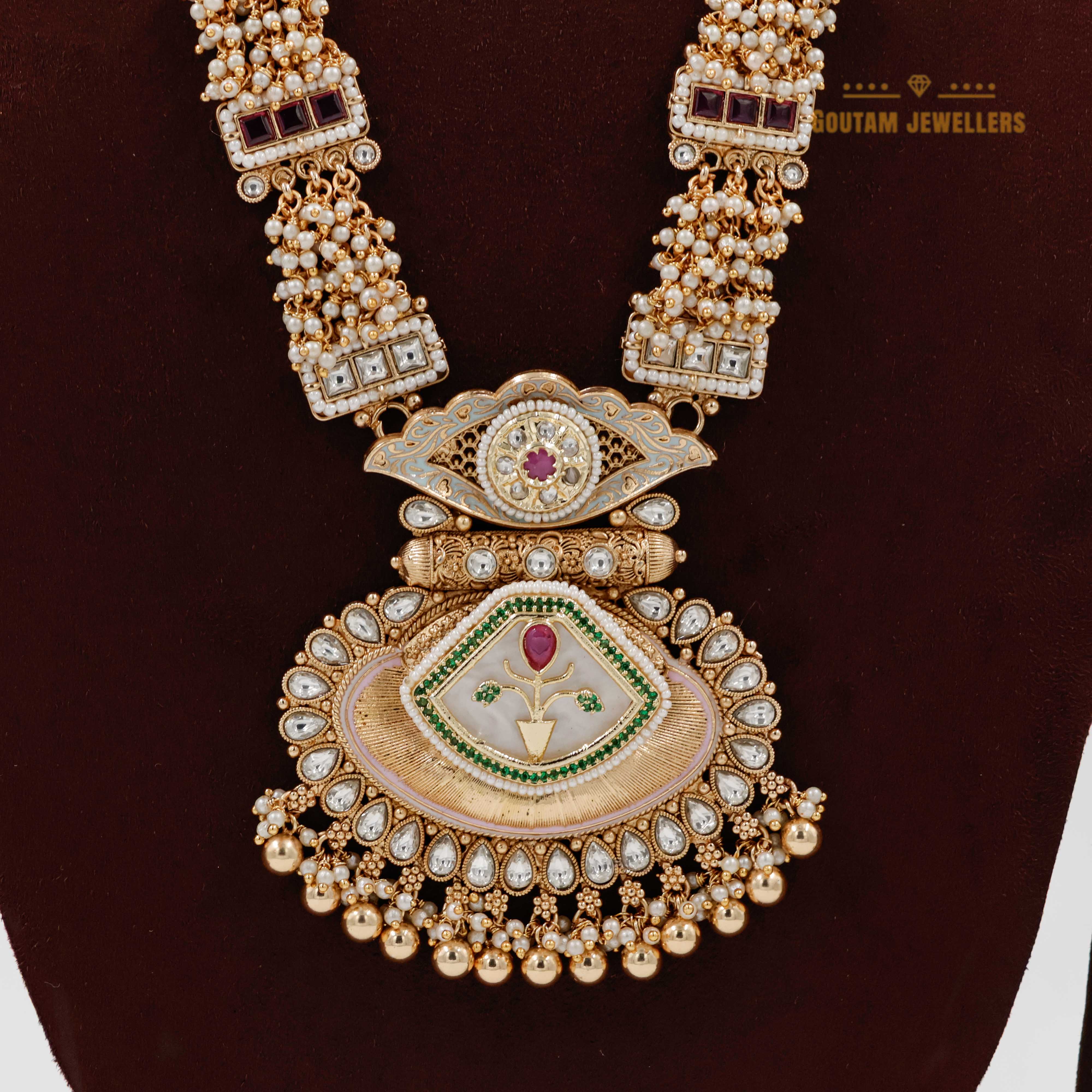 Goutam Jewellers By Ashok Rathod - Rajwadi Mala with MOP Stone