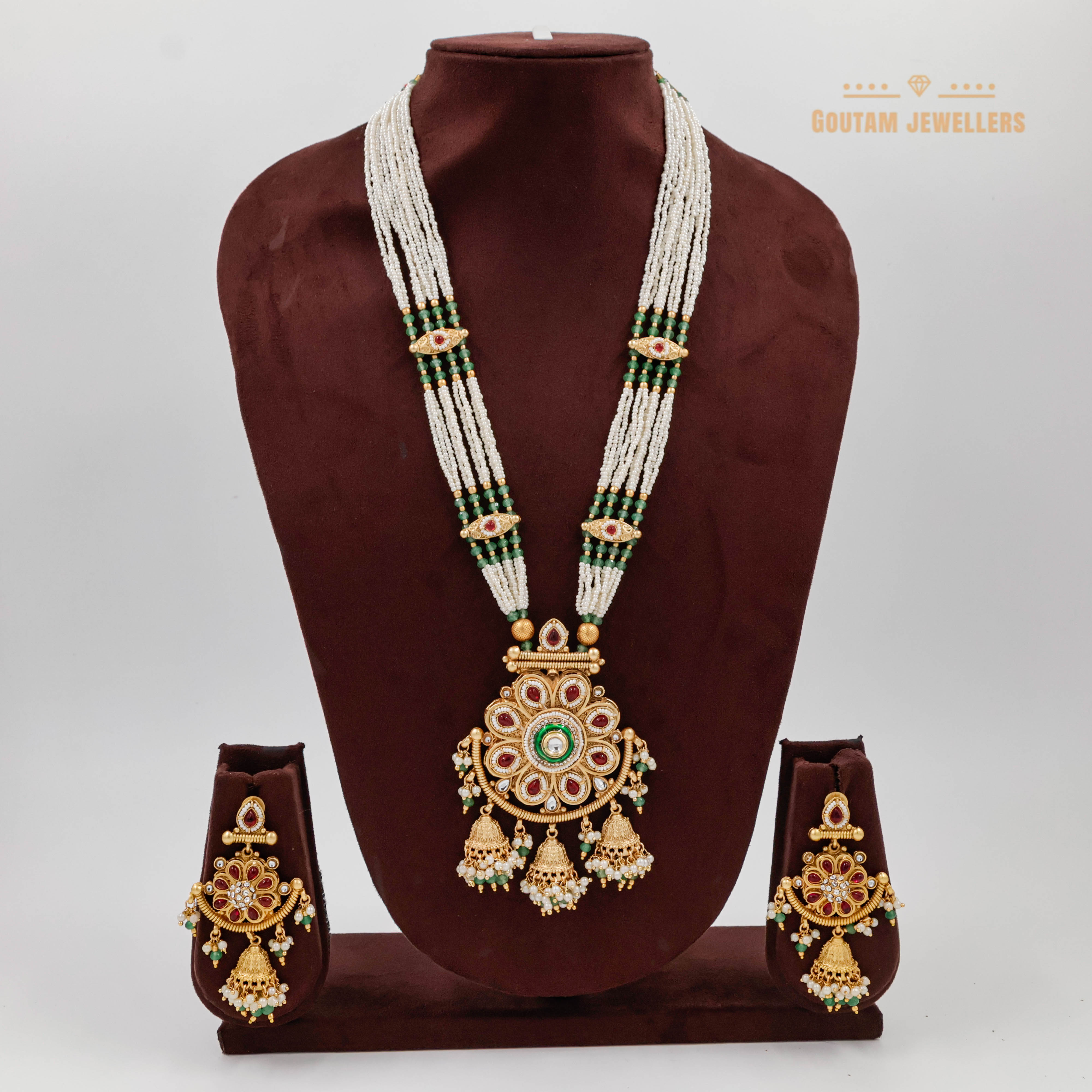 Goutam Jewellers By Ashok Rathod - Moti Beads Designer Long Necklace Set
