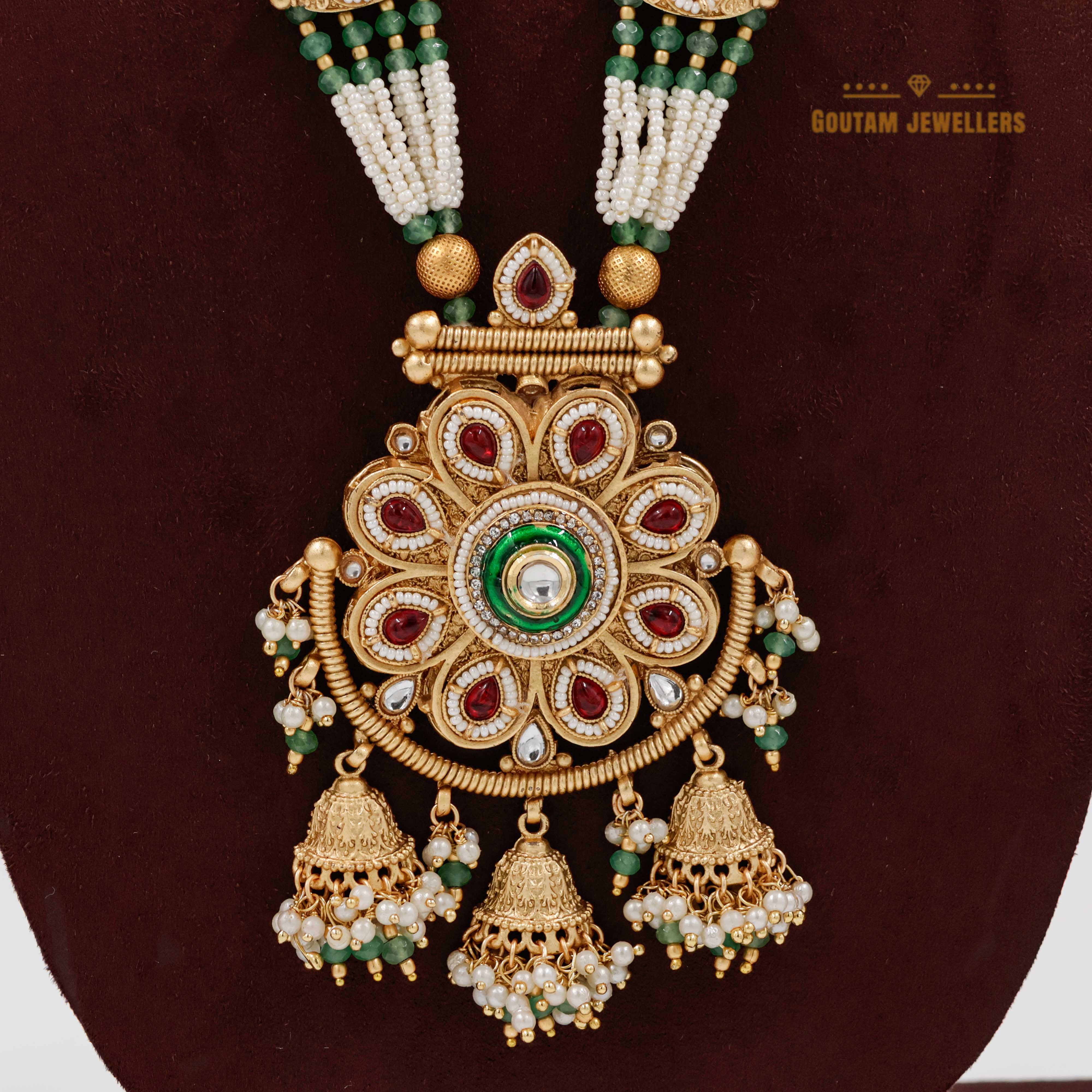 Goutam Jewellers By Ashok Rathod - Moti Beads Designer Long Necklace Set