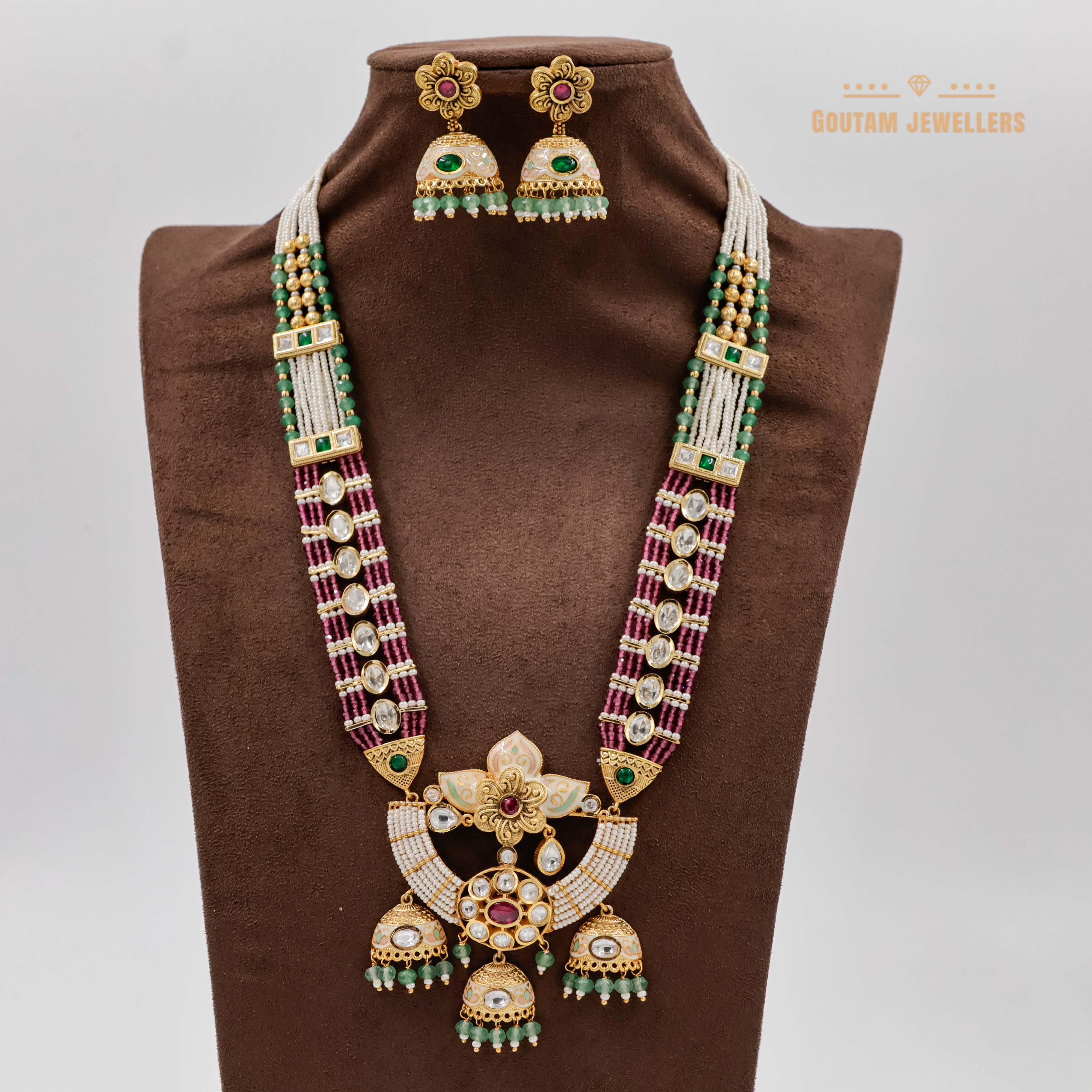 Goutam Jewellers By Ashok Rathod - Antique Designer Multi Color Long Necklace Set