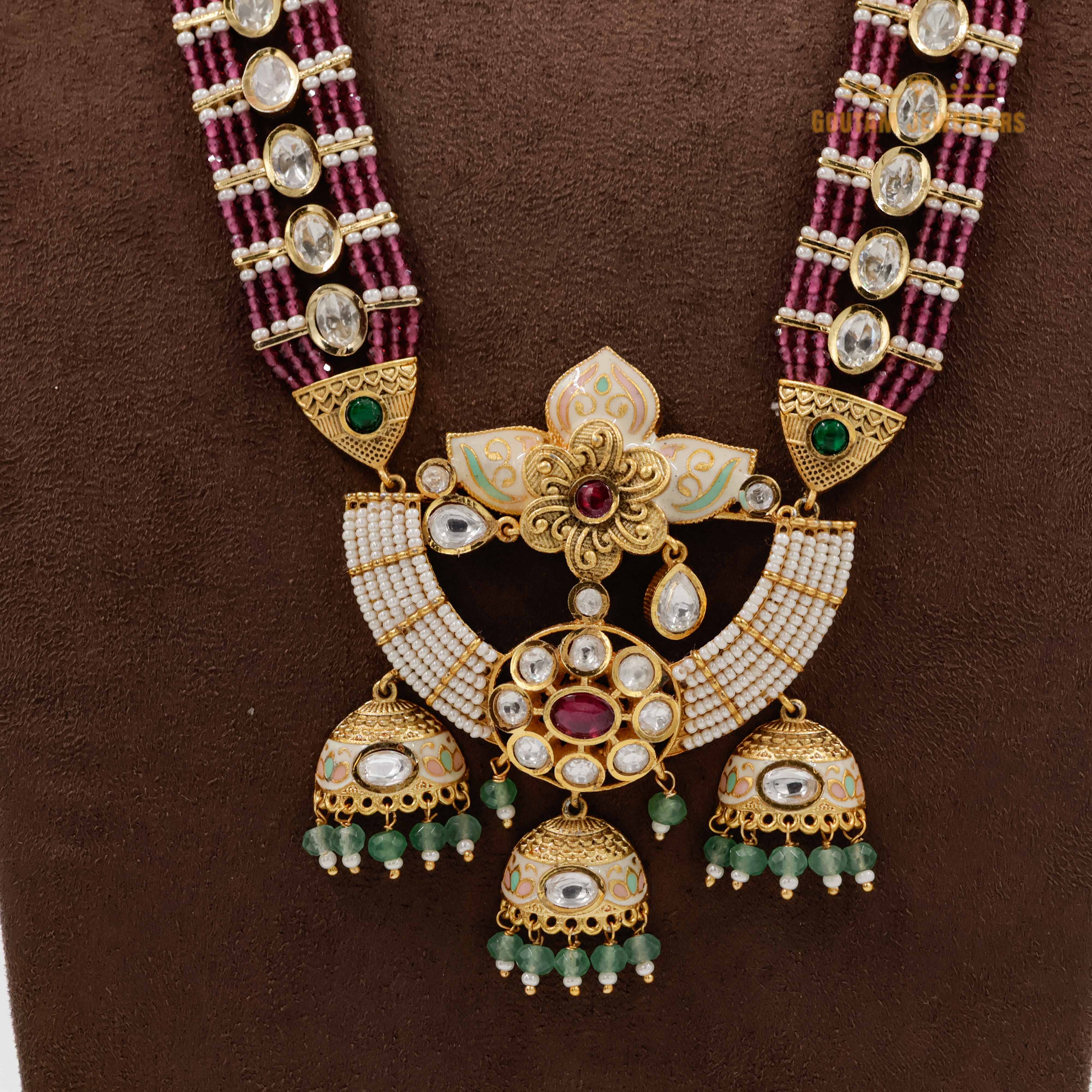 Goutam Jewellers By Ashok Rathod - Antique Designer Multi Color Long Necklace Set
