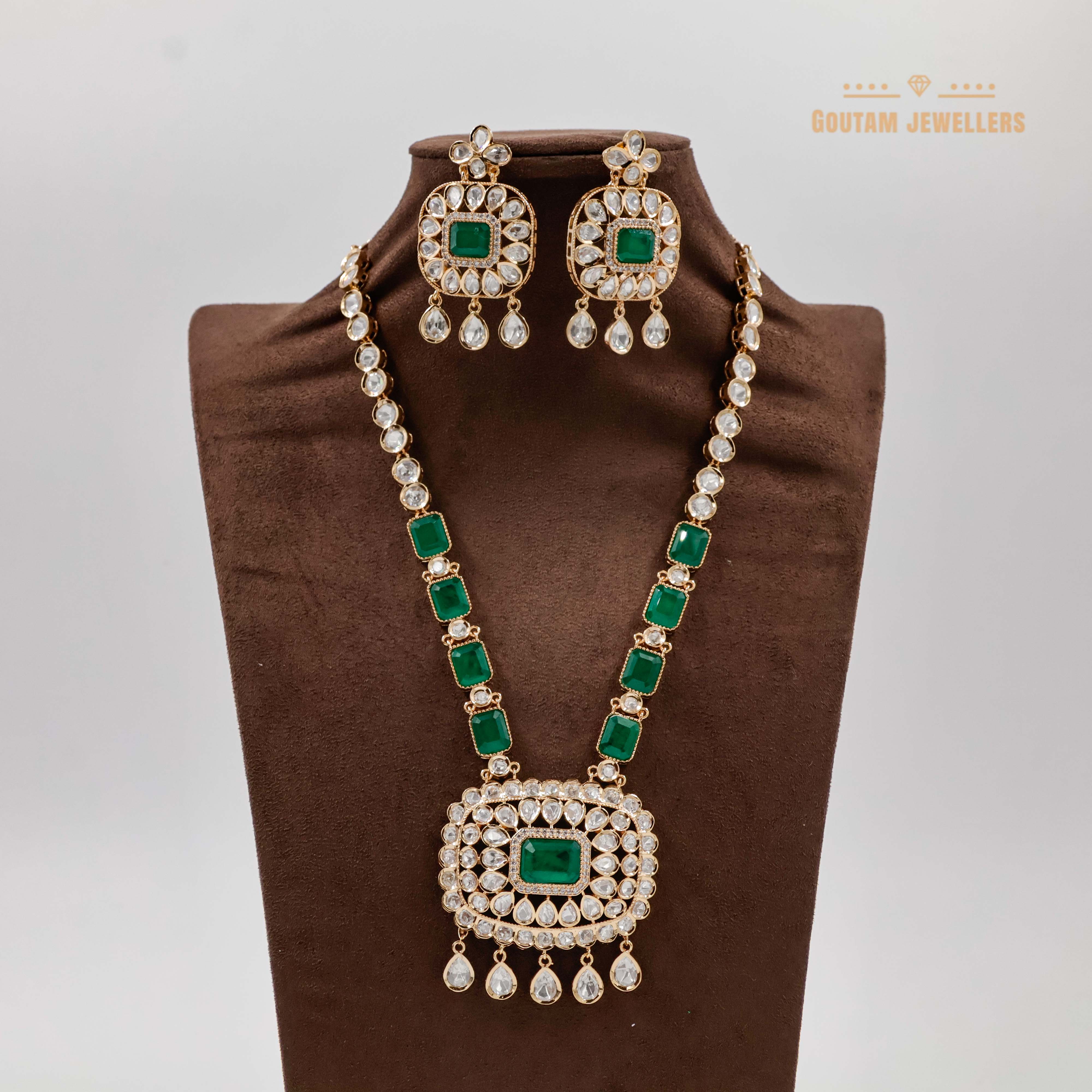 Goutam Jewellers By Ashok Rathod - Designer Polki Kundan Long Necklace Set