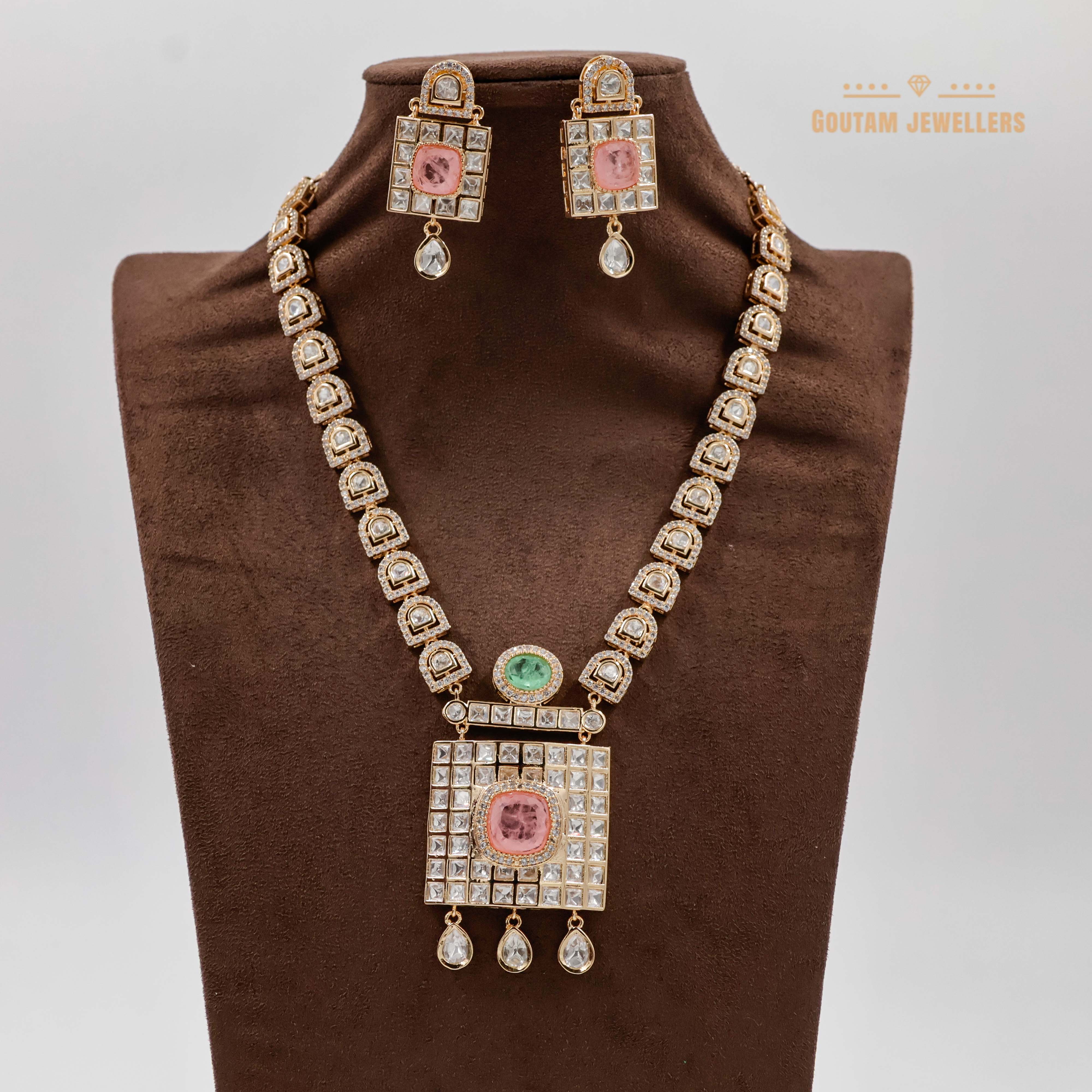 Goutam Jewellers By Ashok Rathod - Designer Polki Kundan Long Necklace Set