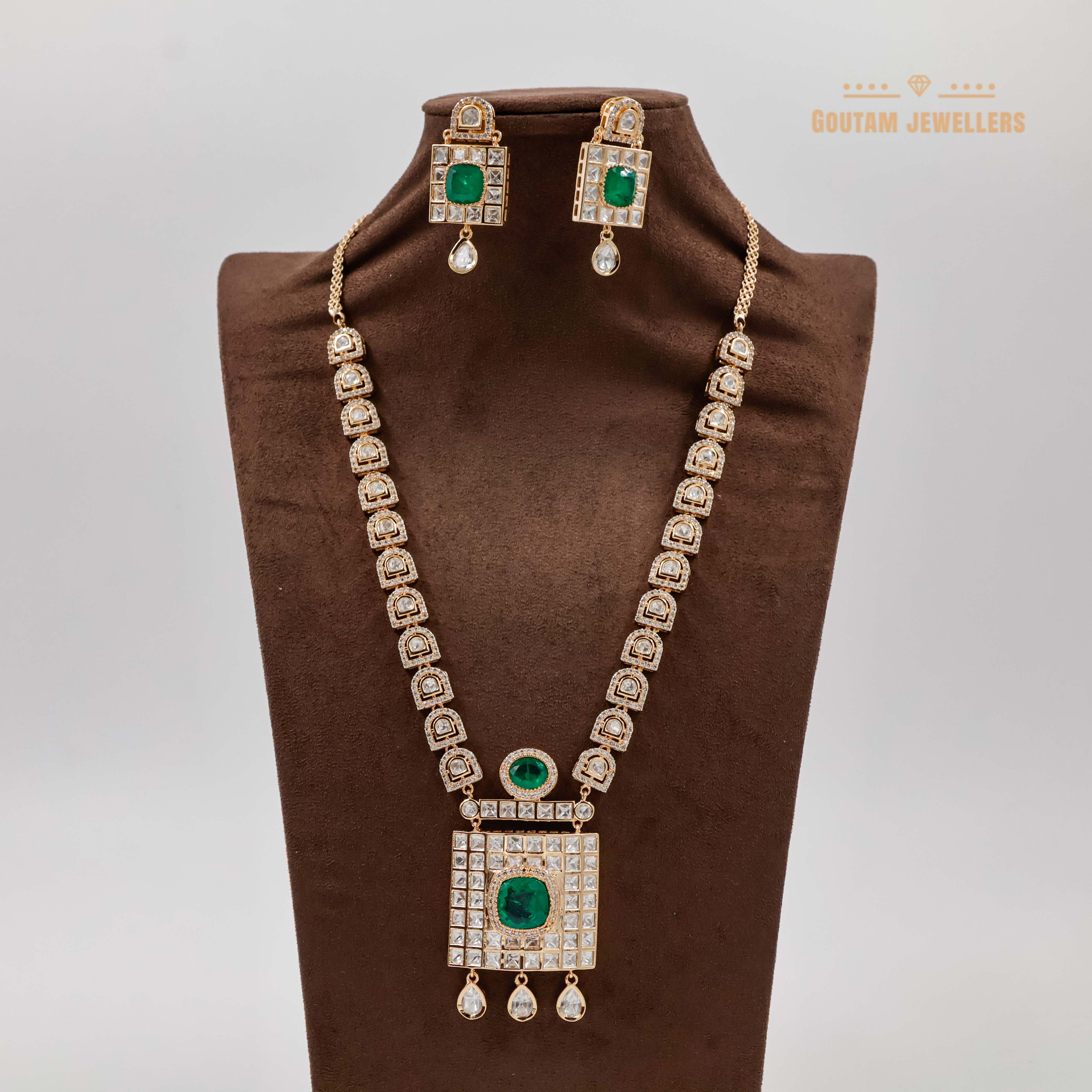 Goutam Jewellers By Ashok Rathod - Designer Polki Kundan Long Necklace Set