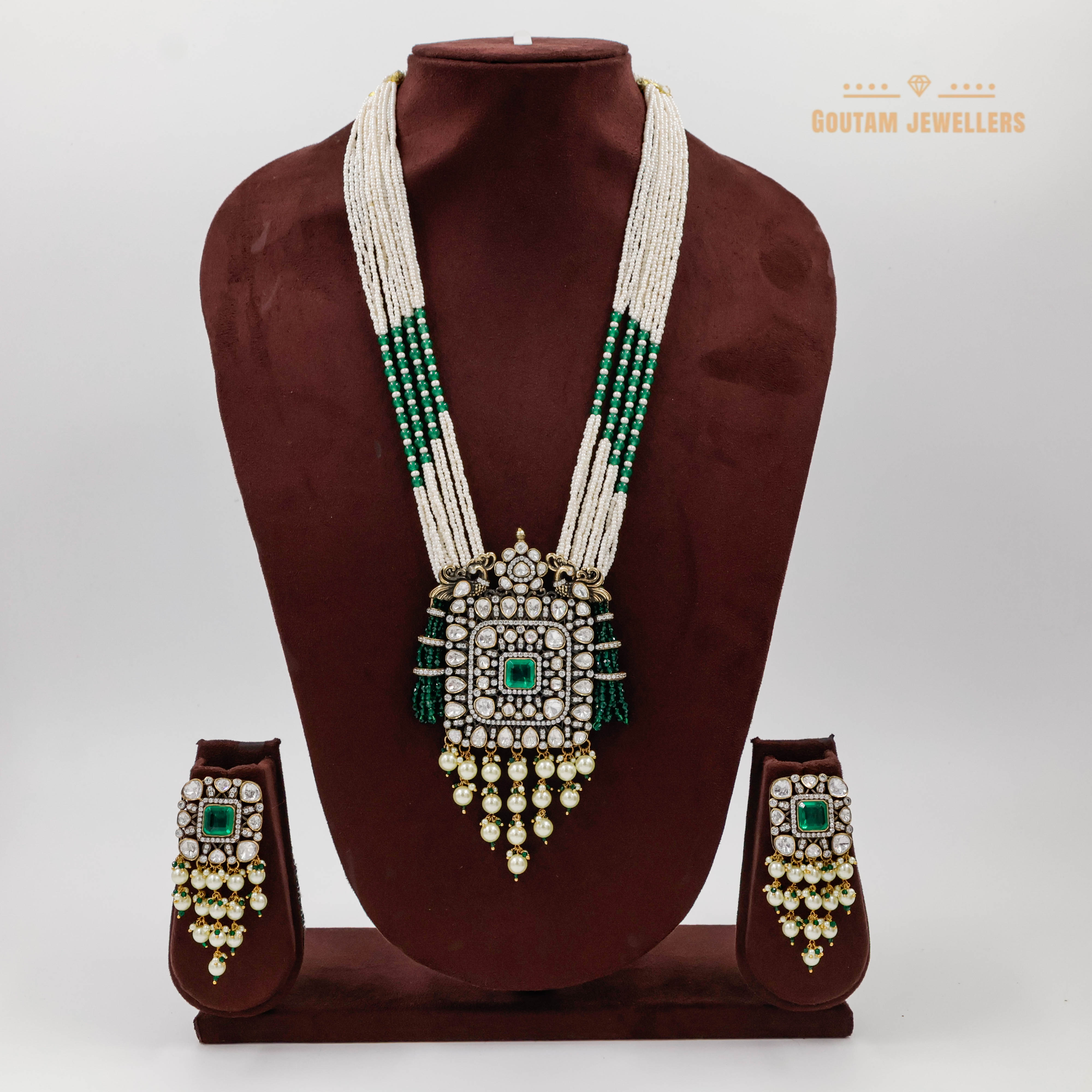 Goutam Jewellers By Ashok Rathod - Designer Polki and Victorian Long Necklace Set
