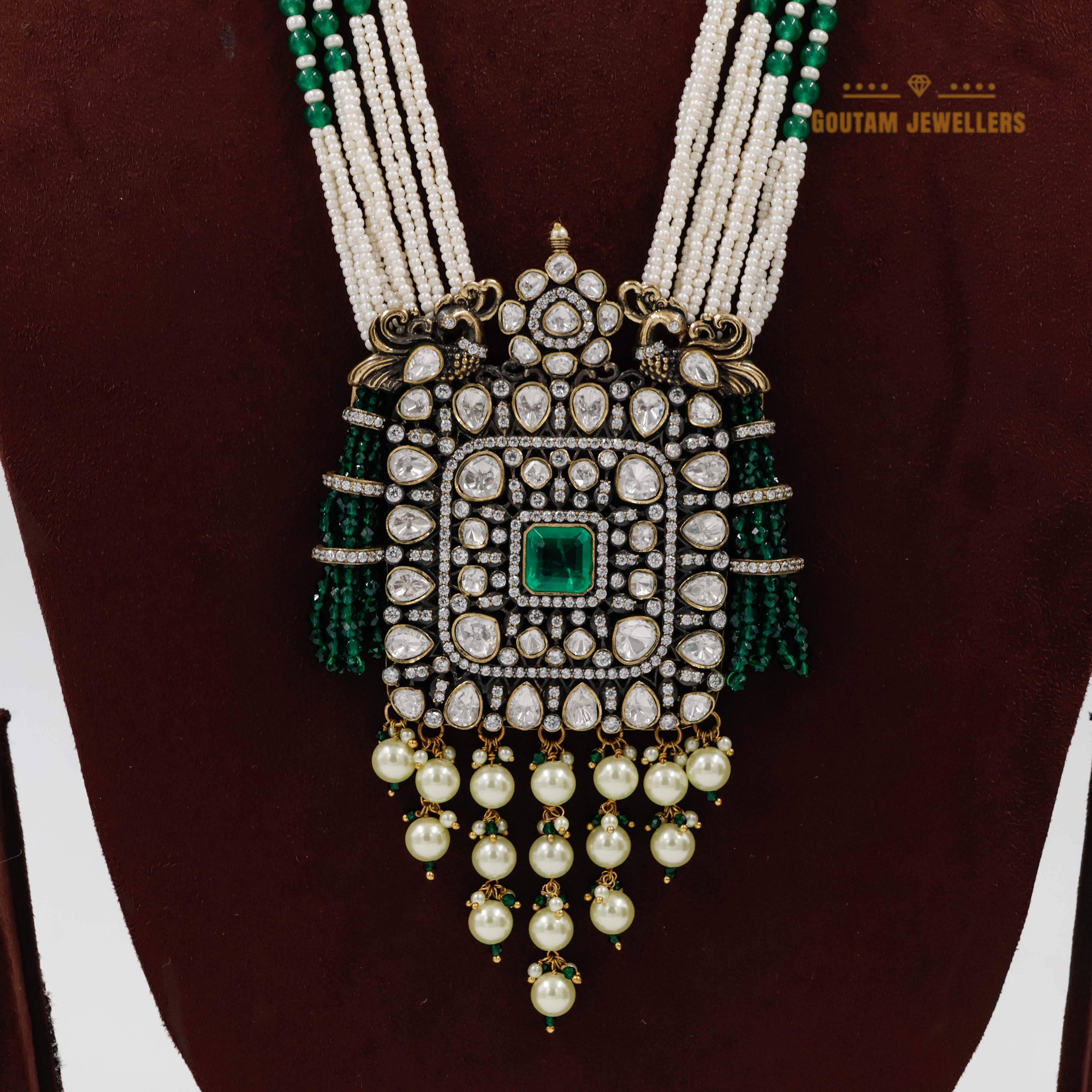 Goutam Jewellers By Ashok Rathod - Designer Polki and Victorian Long Necklace Set