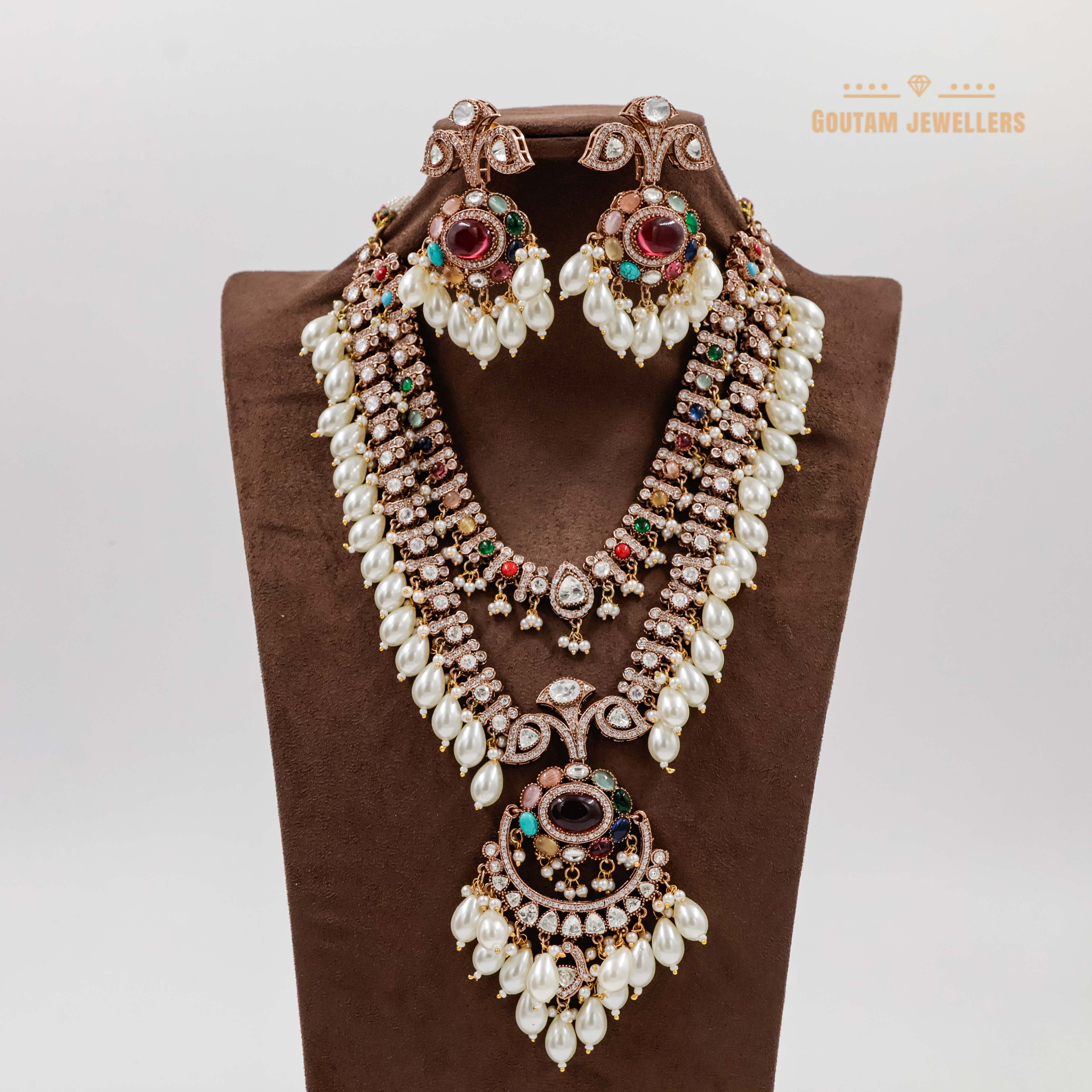 Goutam Jewellers By Ashok Rathod - Designer Long Navratan Mala
