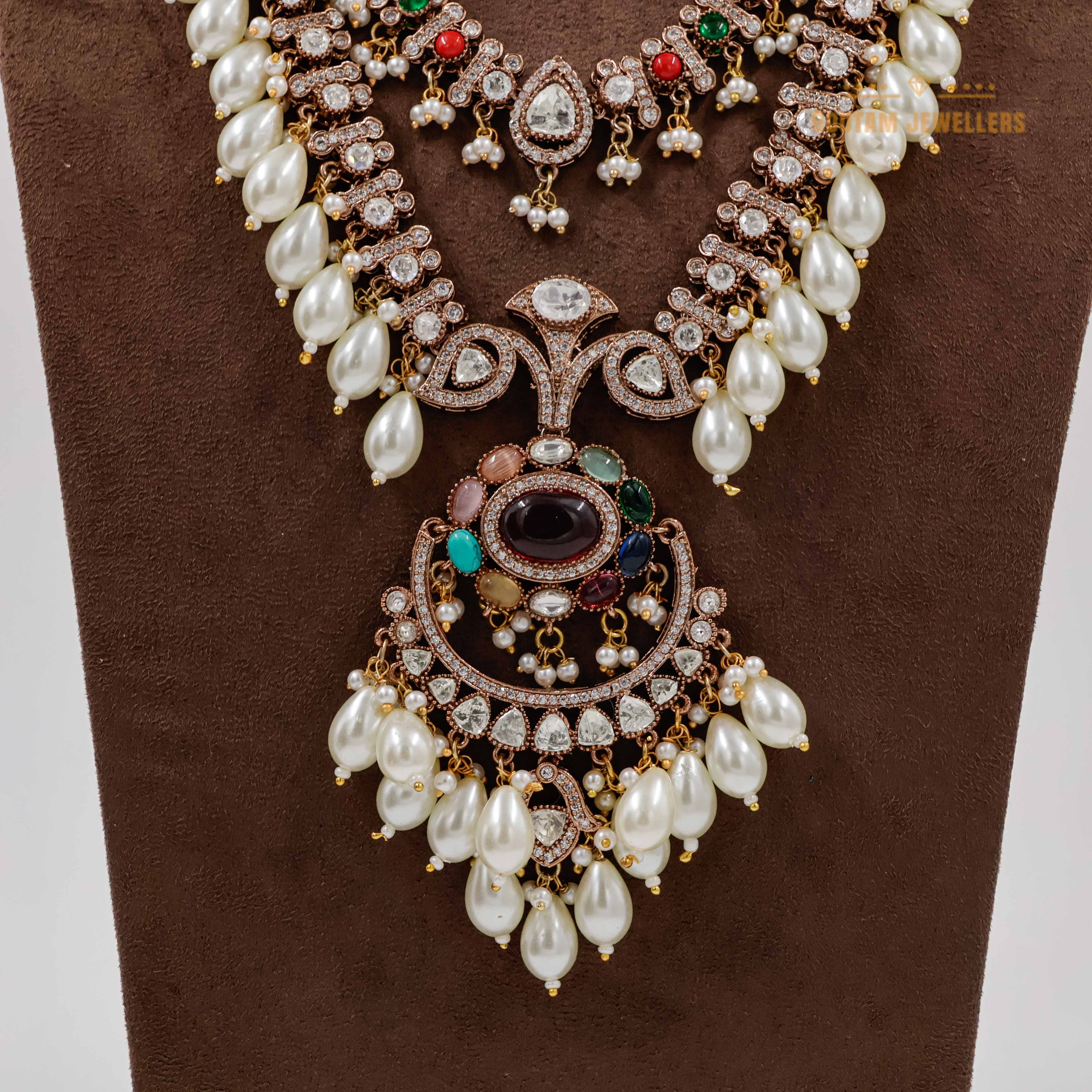 Goutam Jewellers By Ashok Rathod - Designer Long Navratan Mala