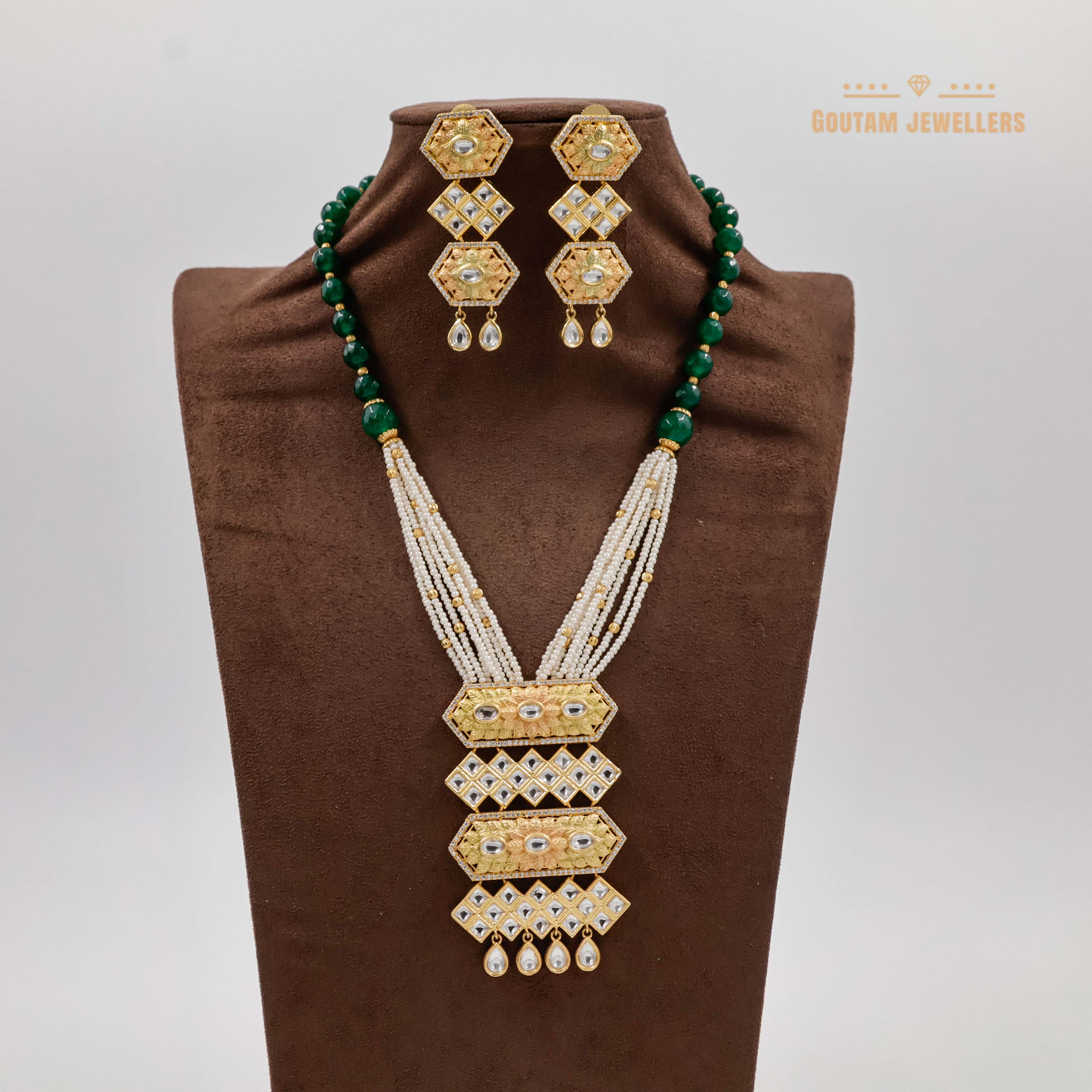 Goutam Jewellers By Ashok Rathod - Long Polki Kundan Set