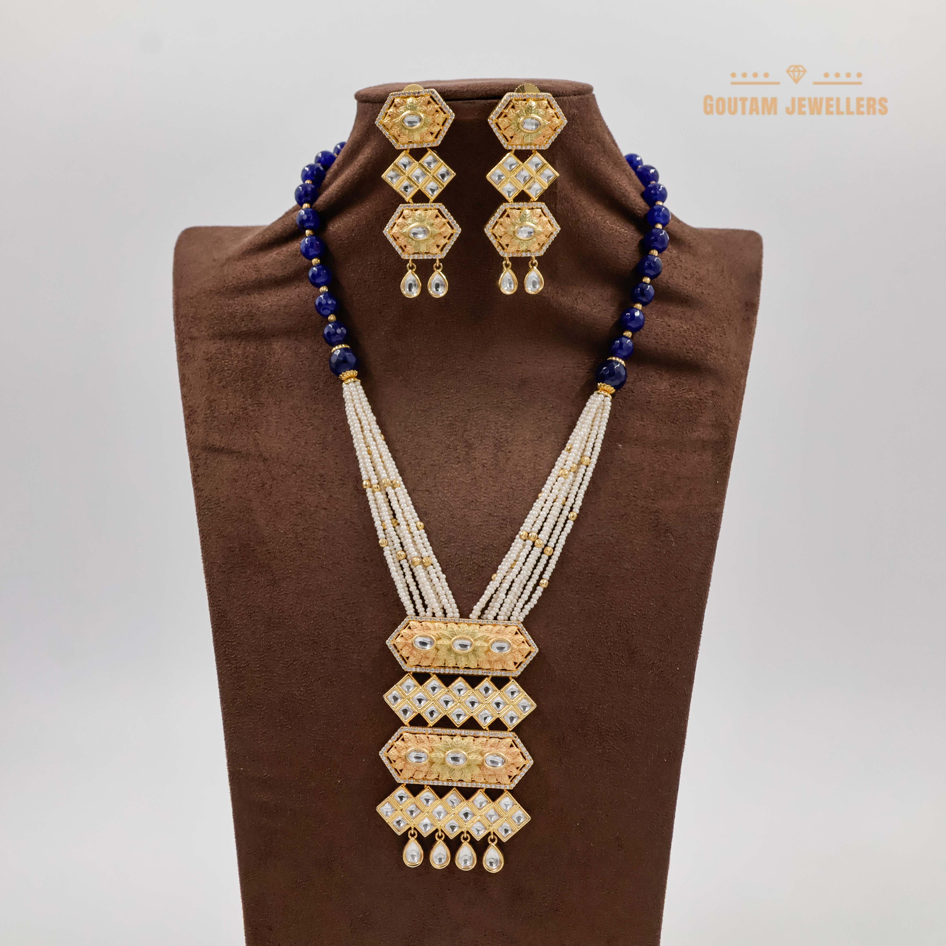 Goutam Jewellers By Ashok Rathod - Long Polki Kundan Set