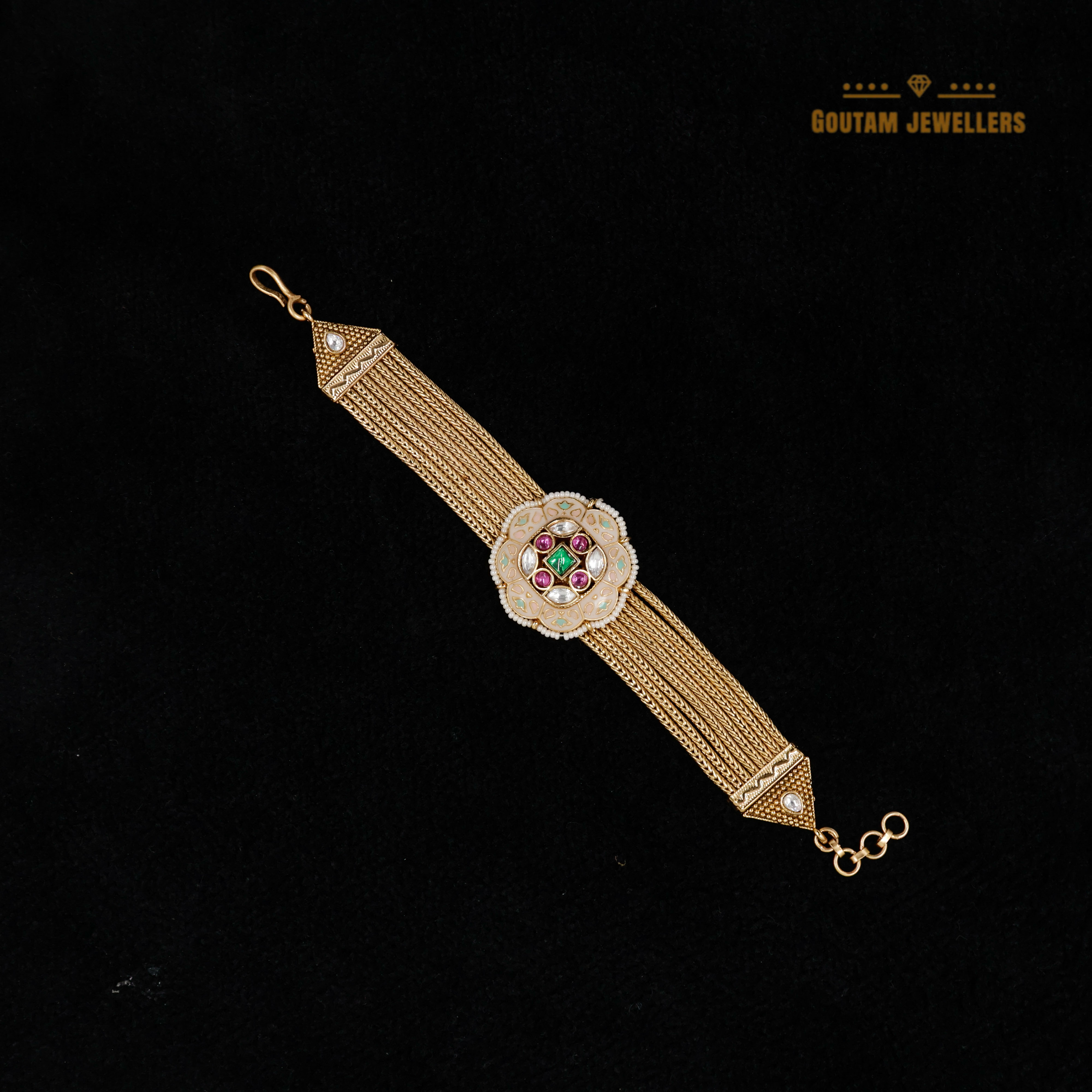 Goutam Jewellers By Ashok Rathod - High Gold Rajwadi Bracelet