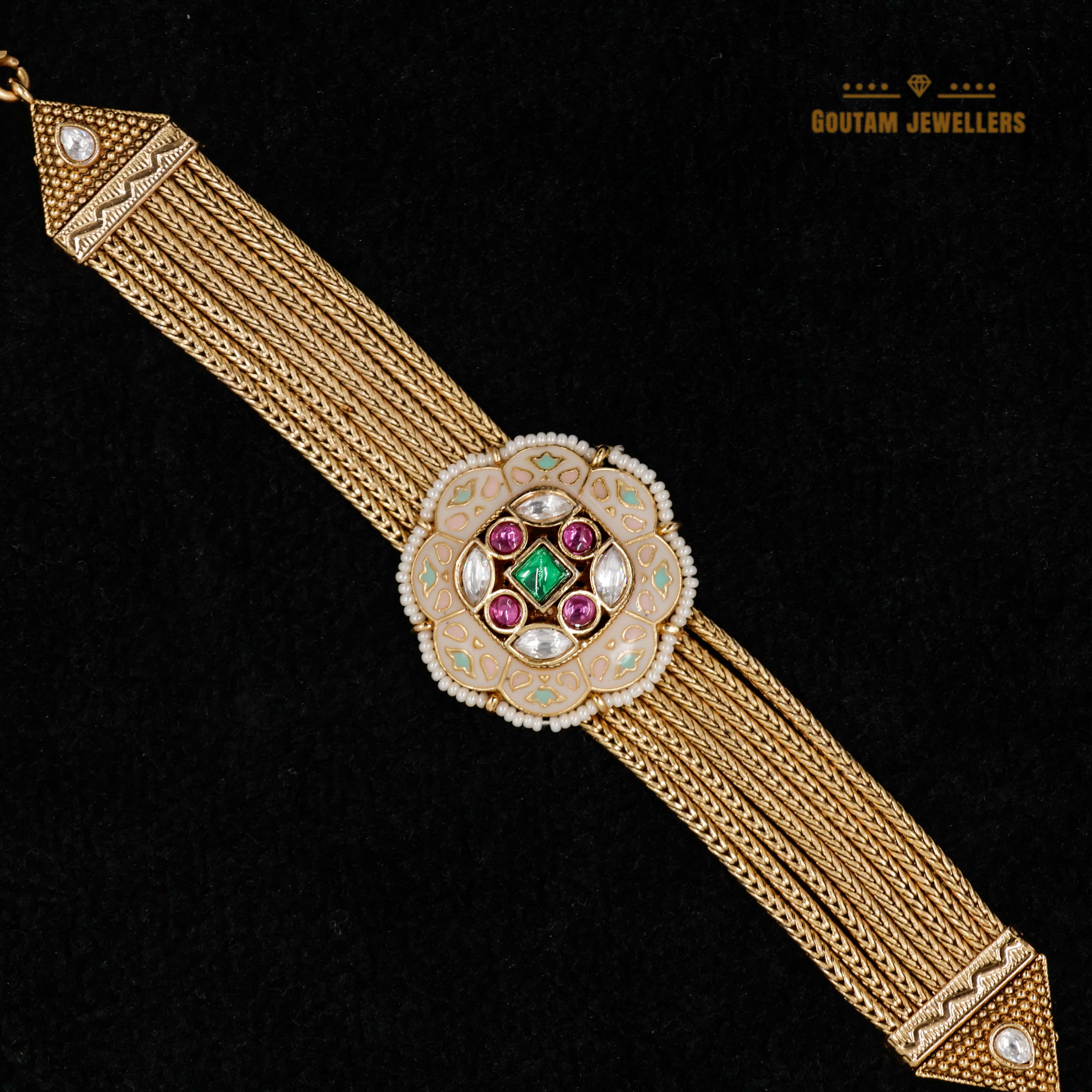 Goutam Jewellers By Ashok Rathod - High Gold Rajwadi Bracelet