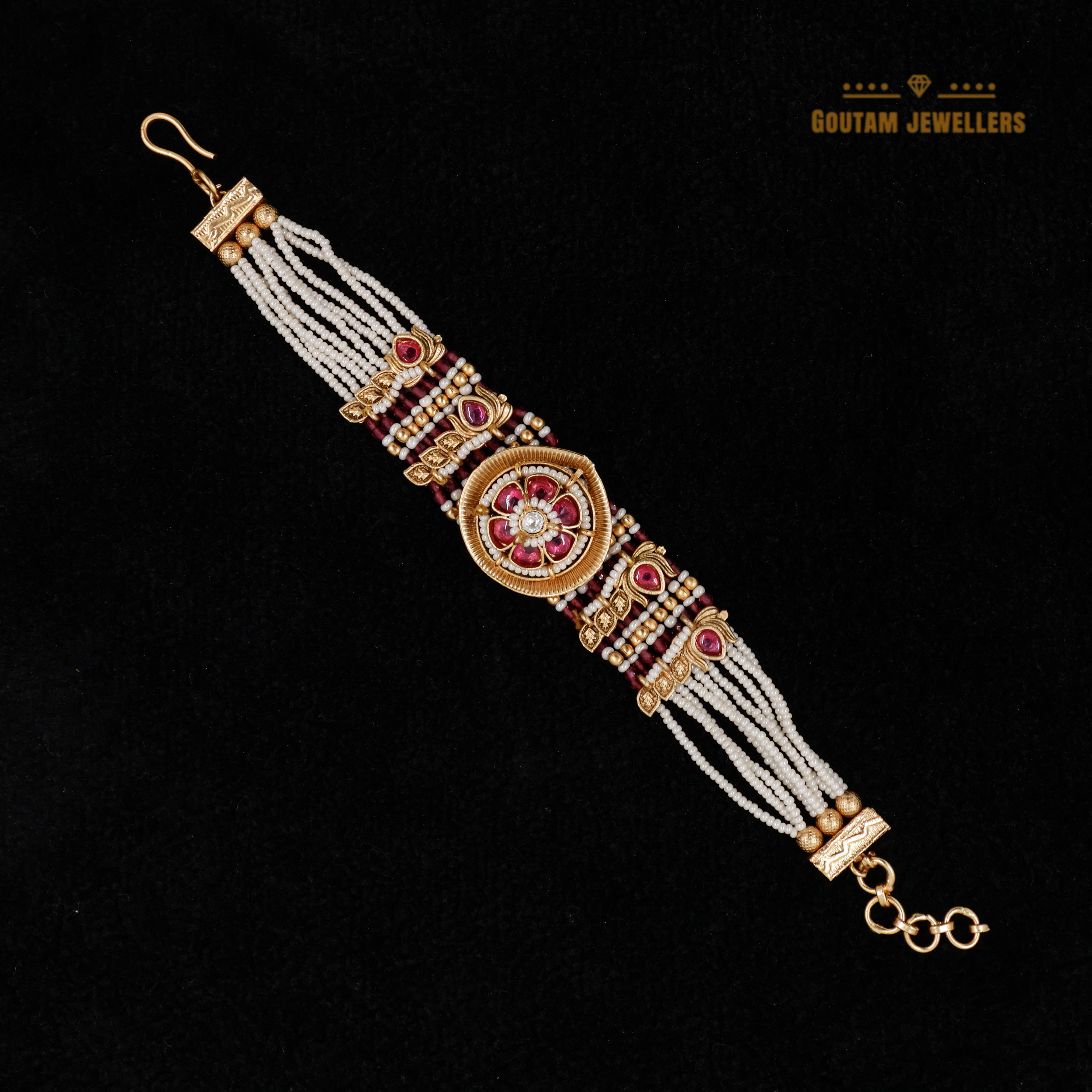 Goutam Jewellers By Ashok Rathod - Rajwadi Moti Bracelet