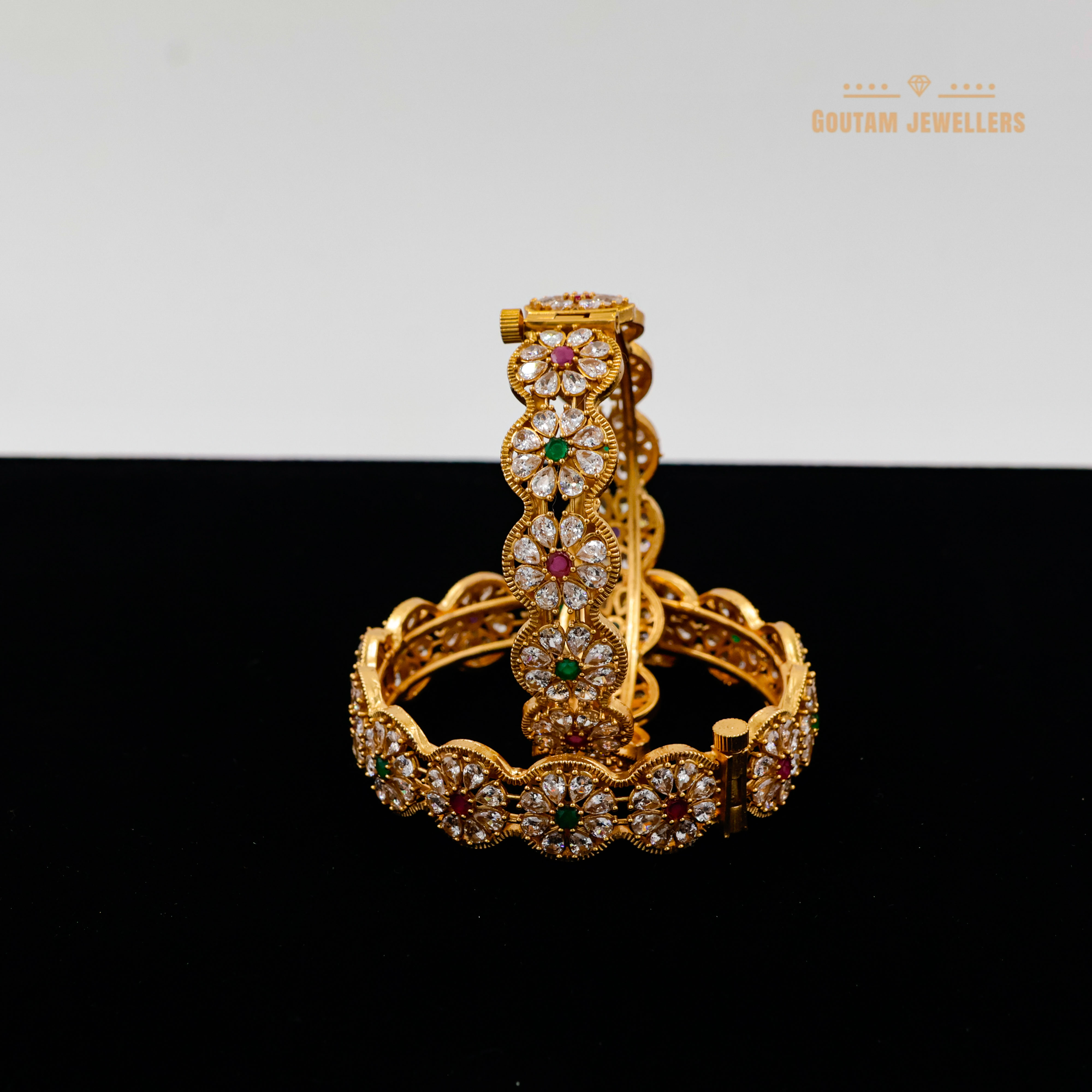 Goutam Jewellers By Ashok Rathod - Ploki Stones Rajwadi Designer Bangles