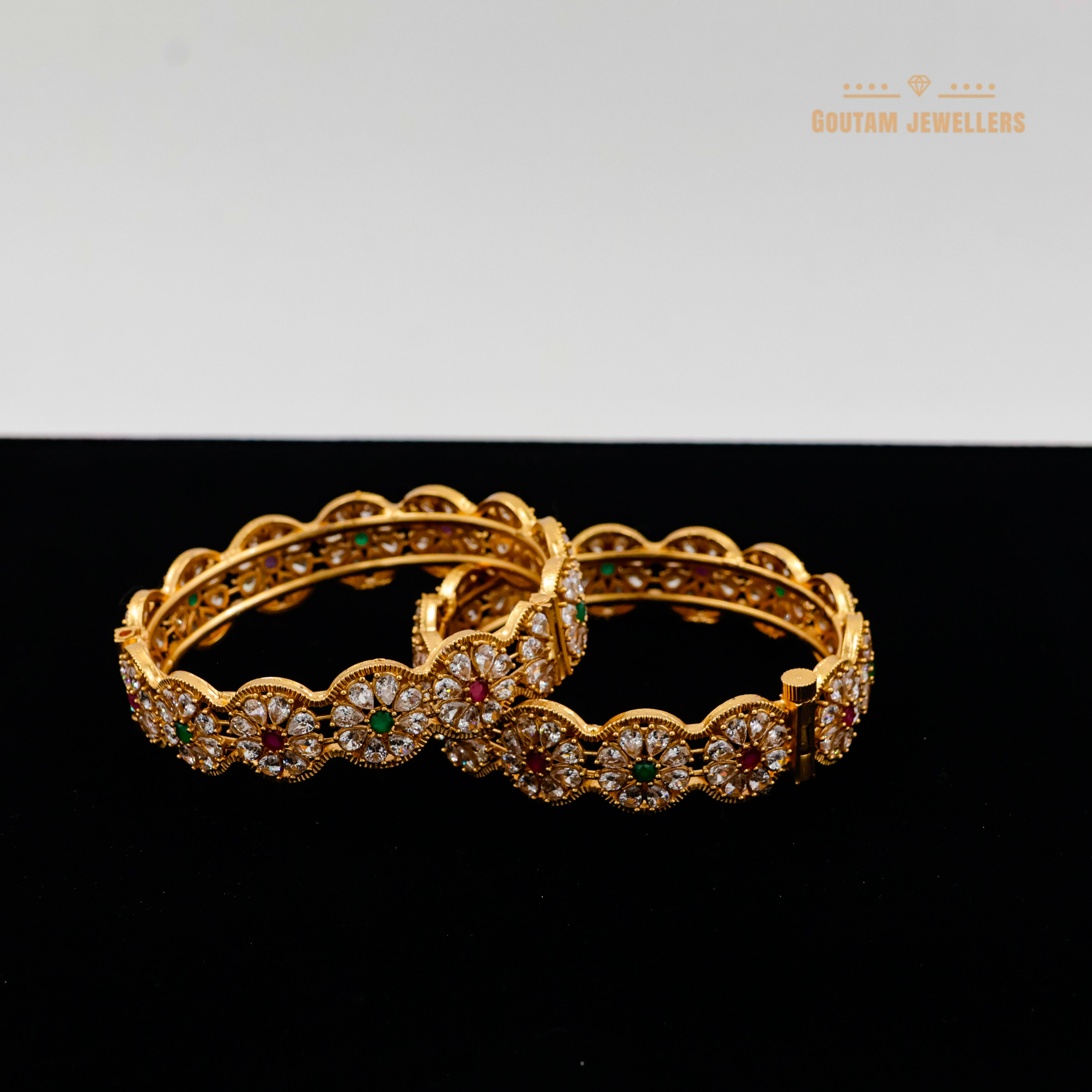 Goutam Jewellers By Ashok Rathod - Ploki Stones Rajwadi Designer Bangles