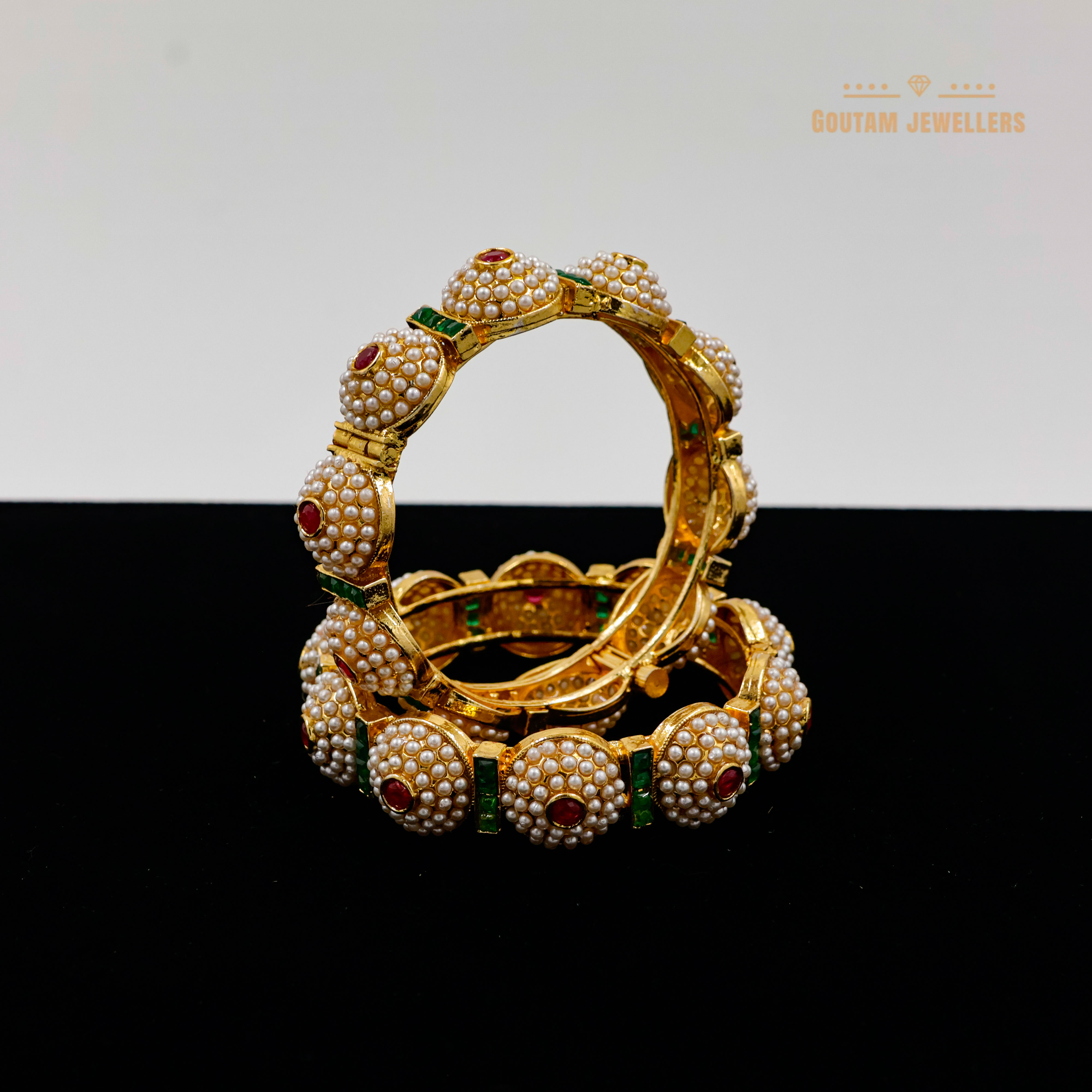 Goutam Jewellers By Ashok Rathod - Flower Design Moti Gokhru Bangles