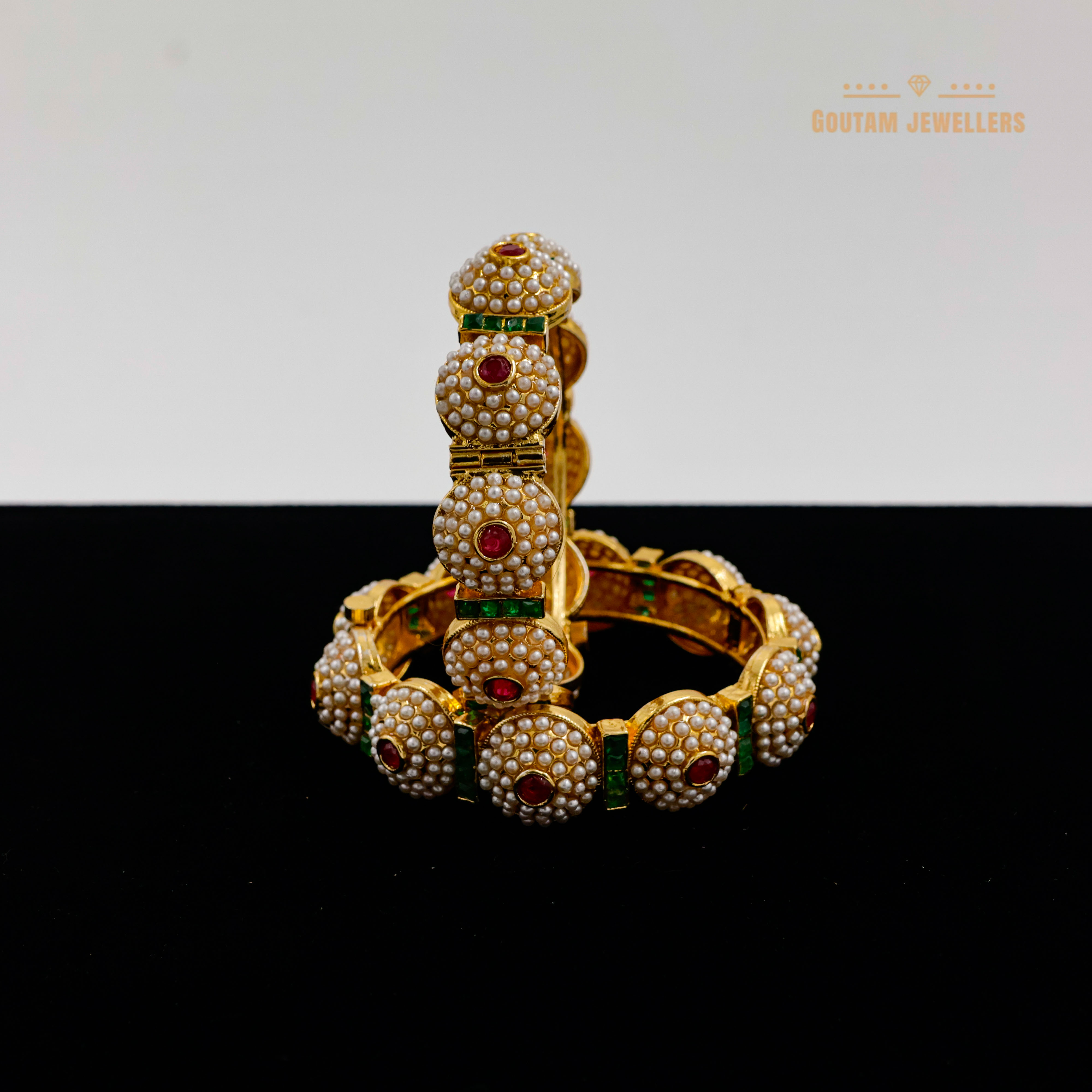 Goutam Jewellers By Ashok Rathod - Flower Design Moti Gokhru Bangles