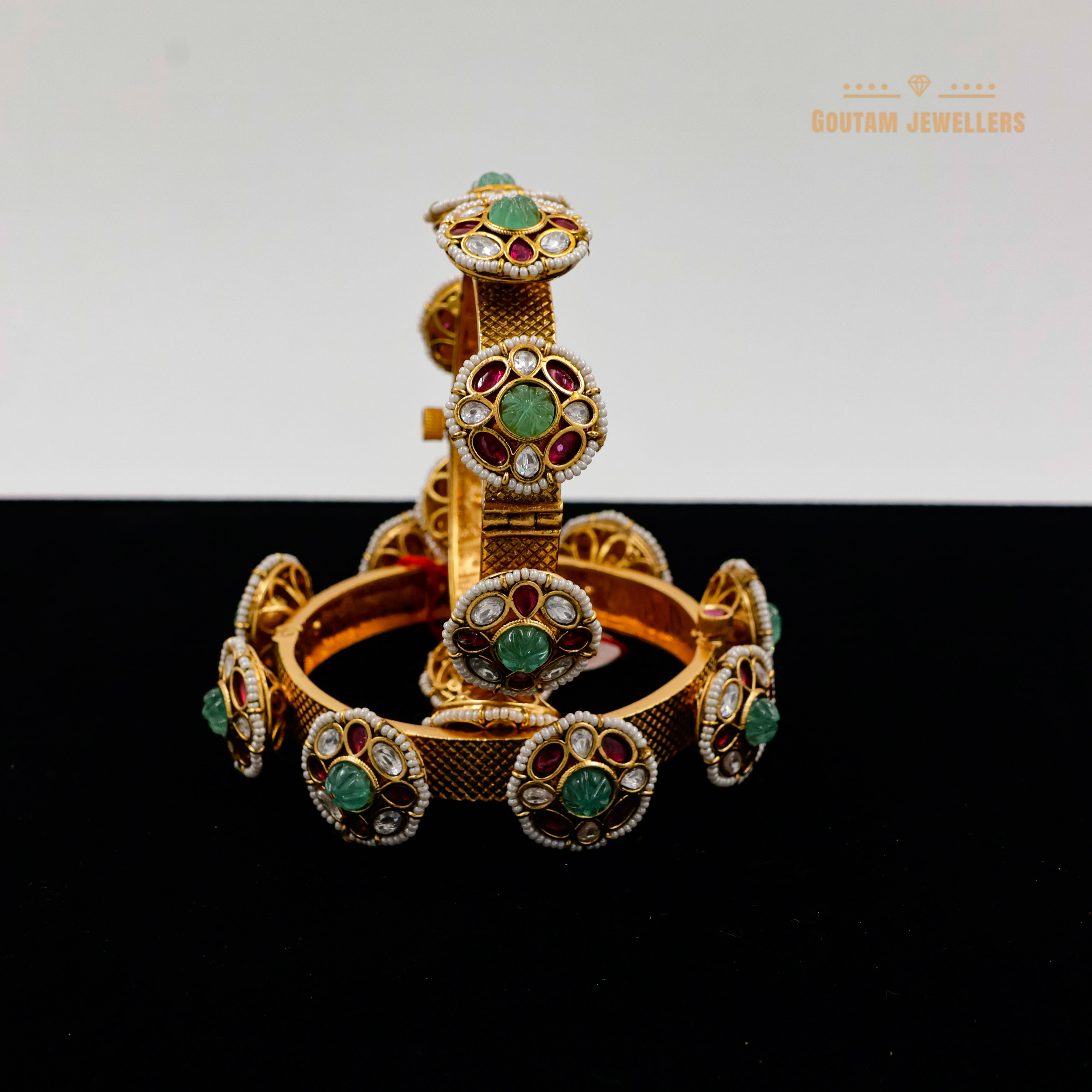 Goutam Jewellers By Ashok Rathod - Rajwadi Amrapali Stone Gokhru Bangles