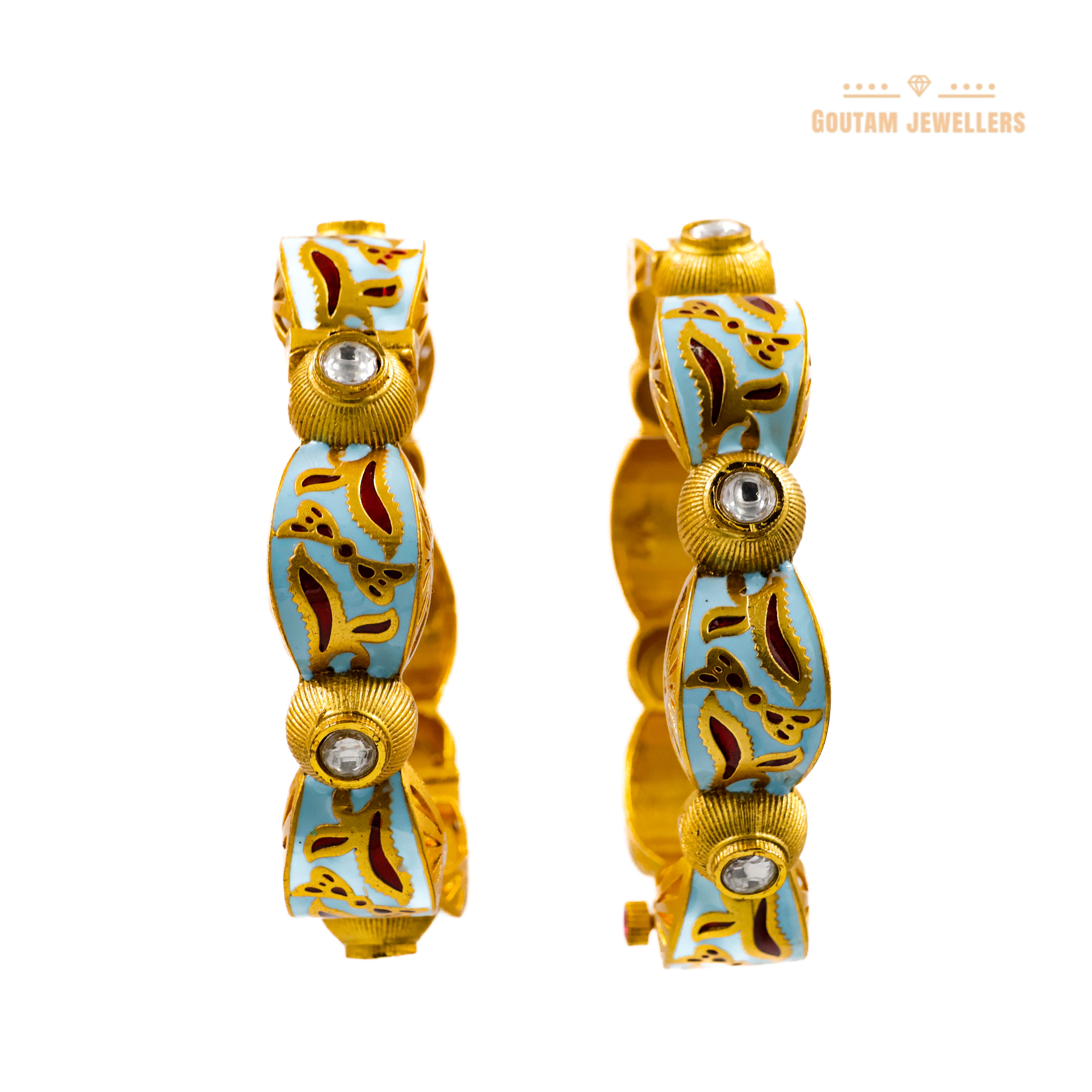Goutam Jewellers By Ashok Rathod - Rajwadi Pastel color Designer Minakri Bangles