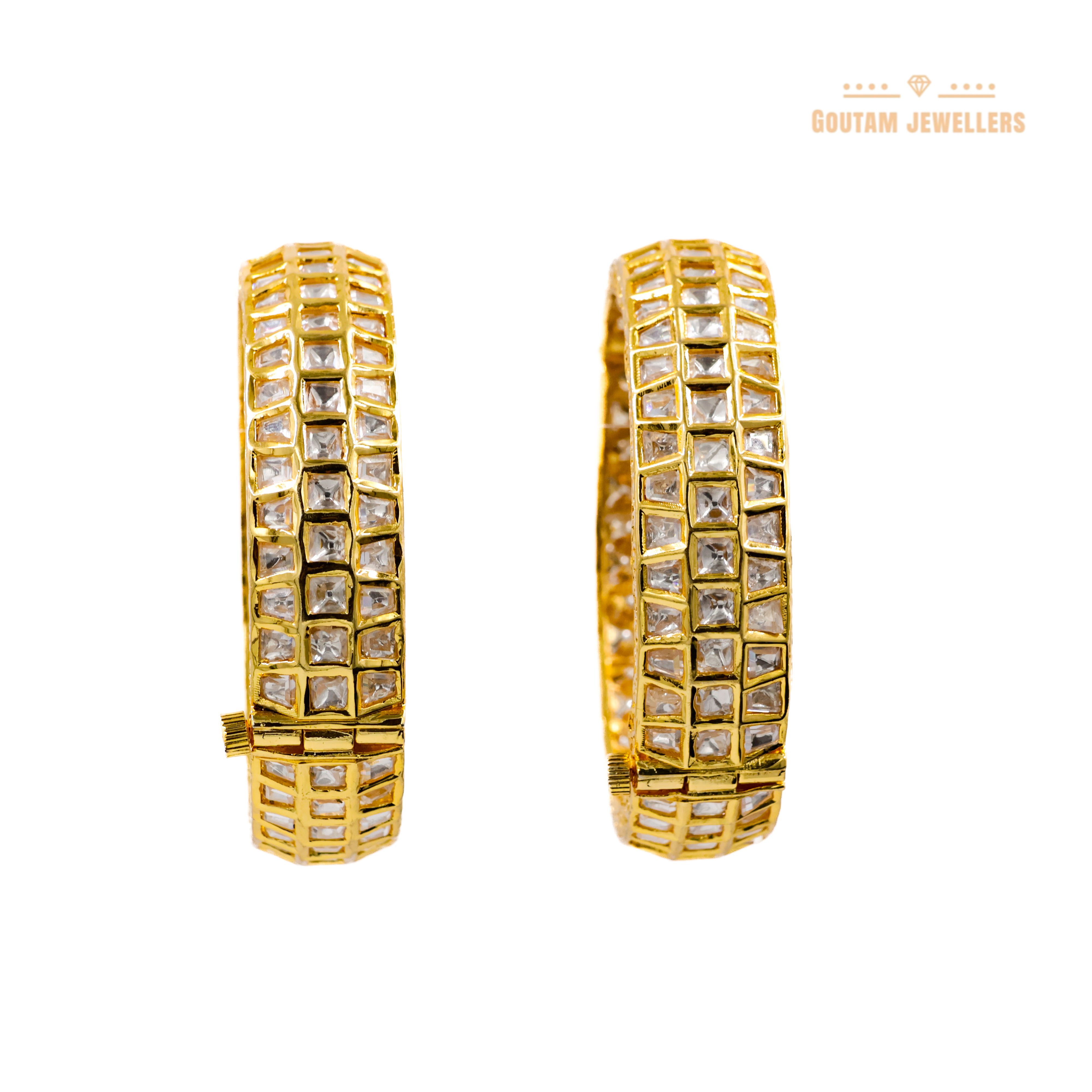 Goutam Jewellers By Ashok Rathod - Designer Moissanite Kundan Bangles