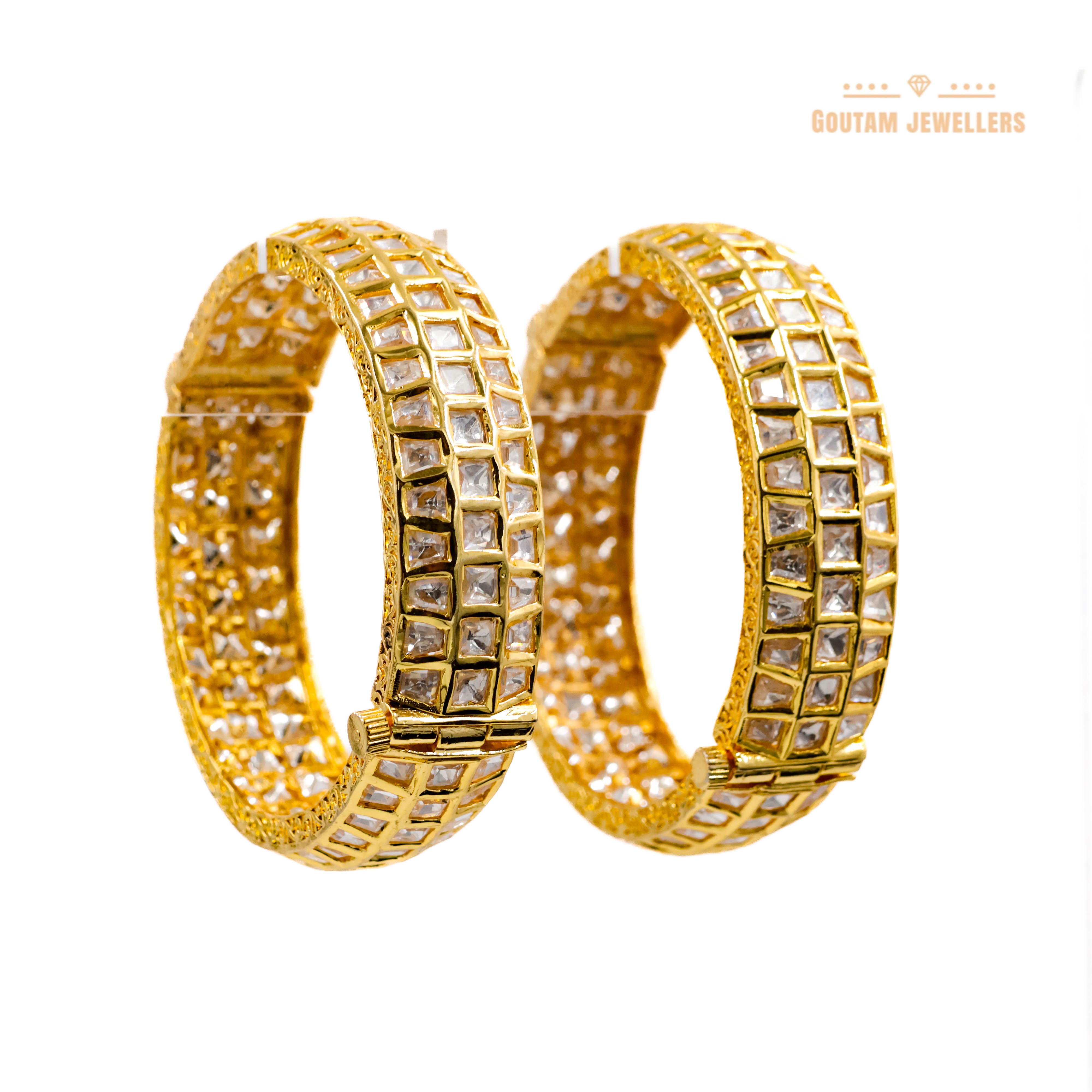 Goutam Jewellers By Ashok Rathod - Designer Moissanite Kundan Bangles