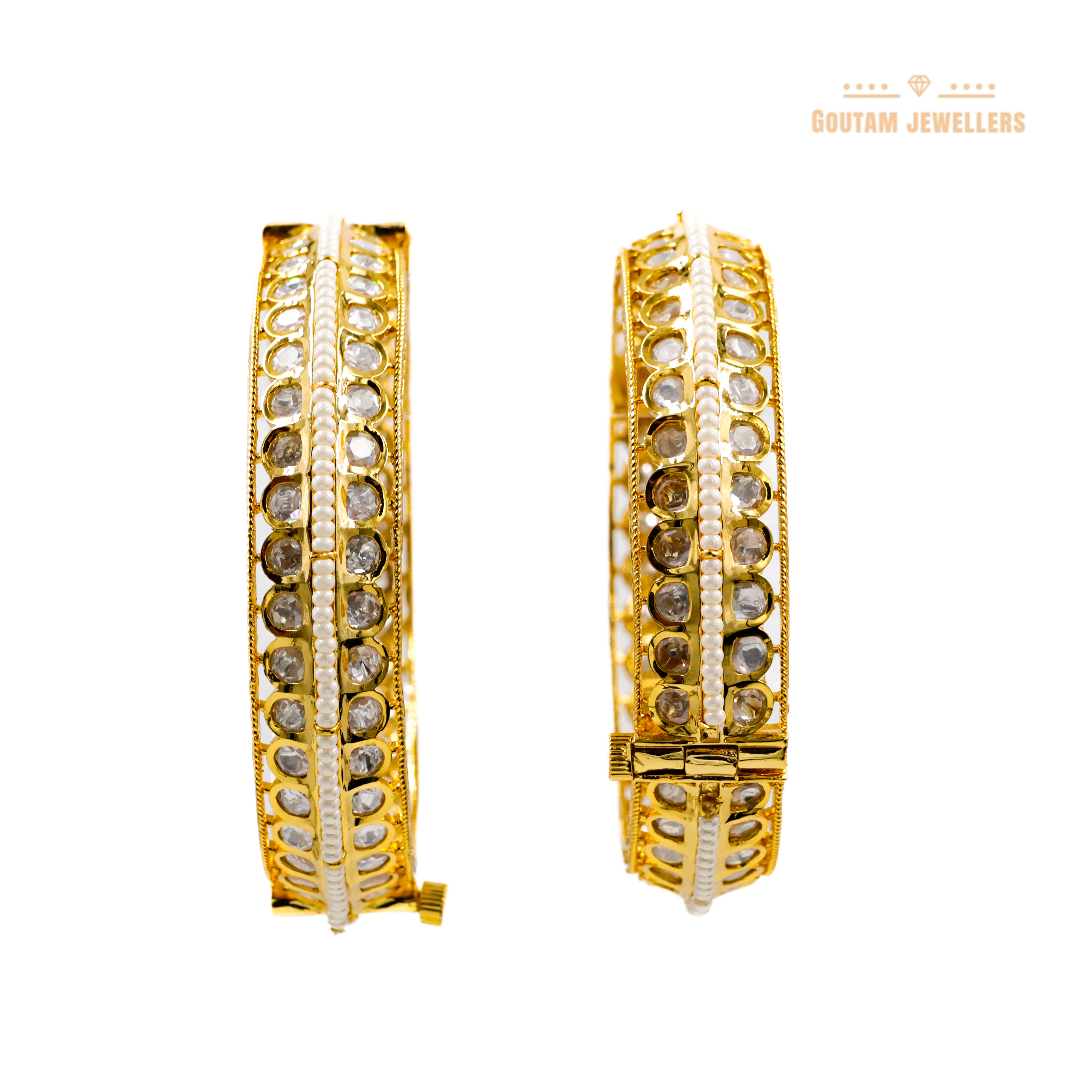 Goutam Jewellers By Ashok Rathod - Polki Tossed Designer Bangles