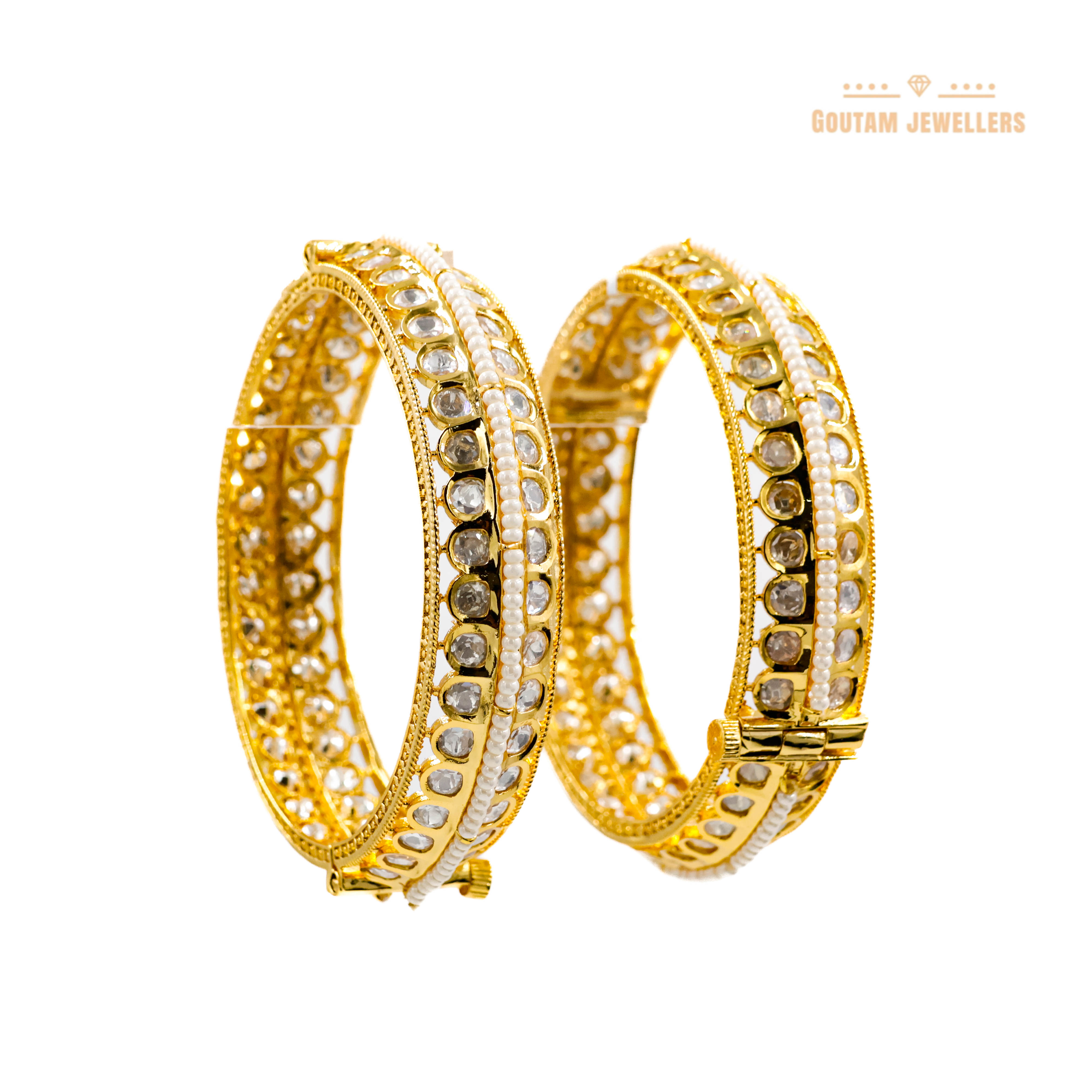 Goutam Jewellers By Ashok Rathod - Polki Tossed Designer Bangles