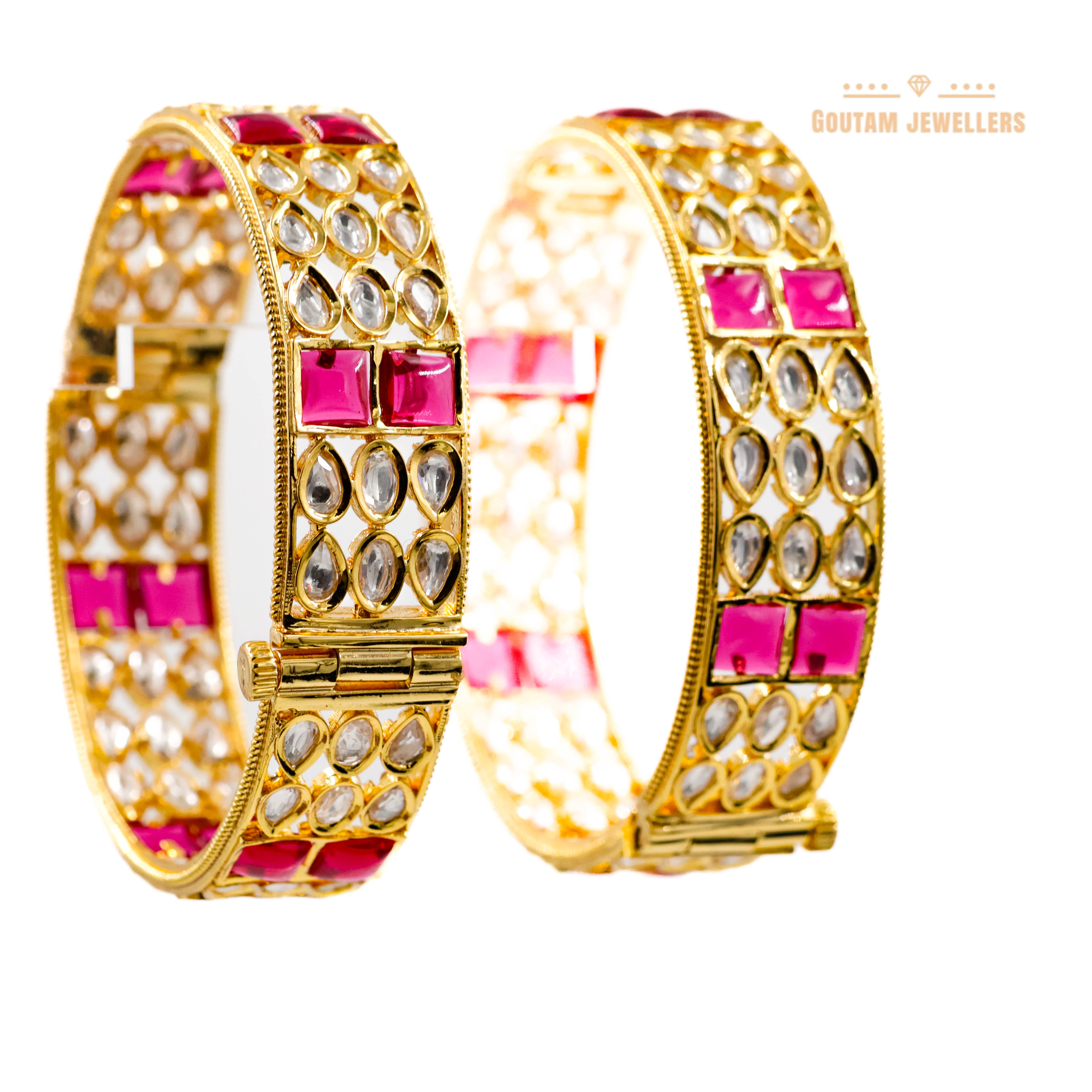 Goutam Jewellers By Ashok Rathod - Designer Ruby Polki Kundan Bangles