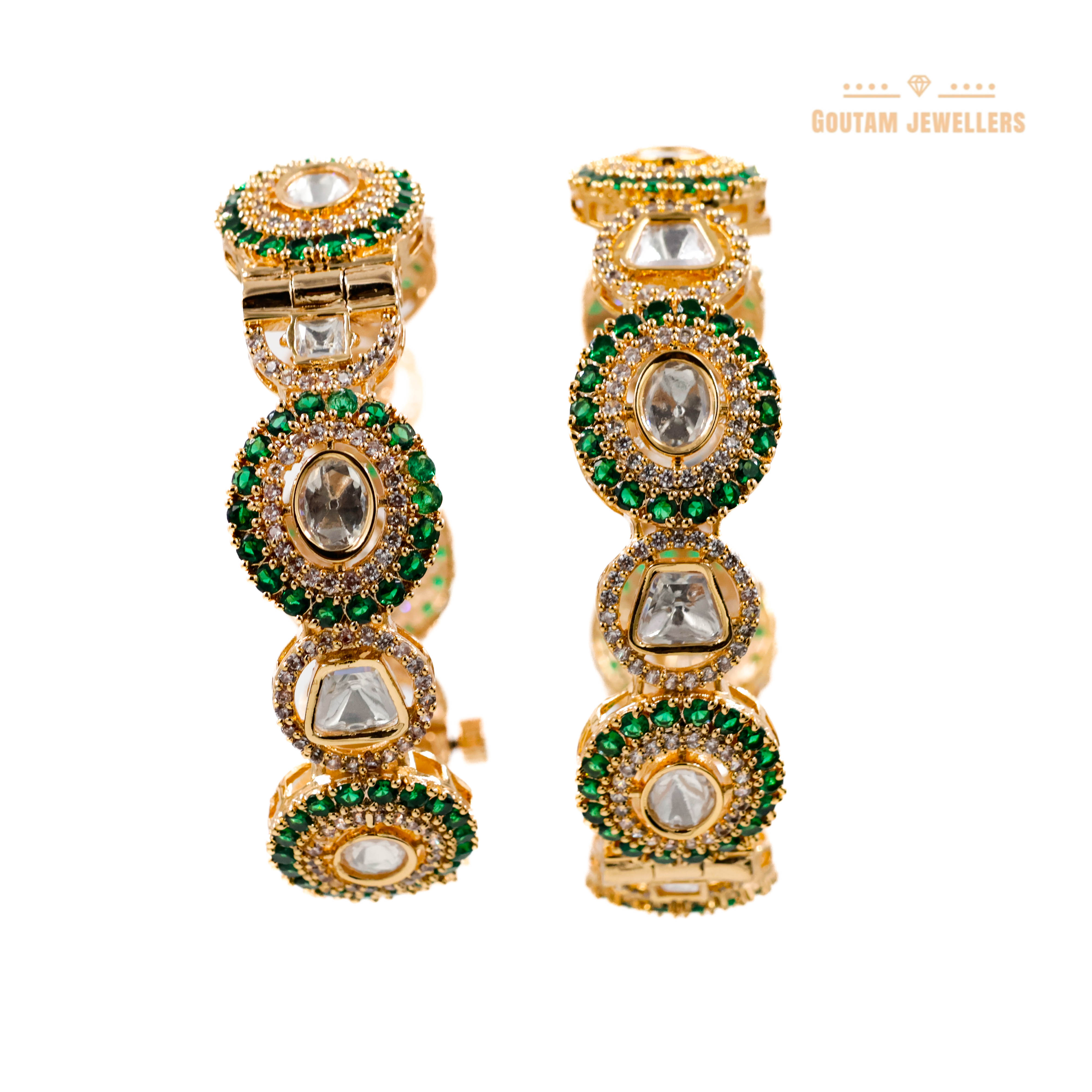 Goutam Jewellers By Ashok Rathod - Designer Moissanite Kundan Bangles