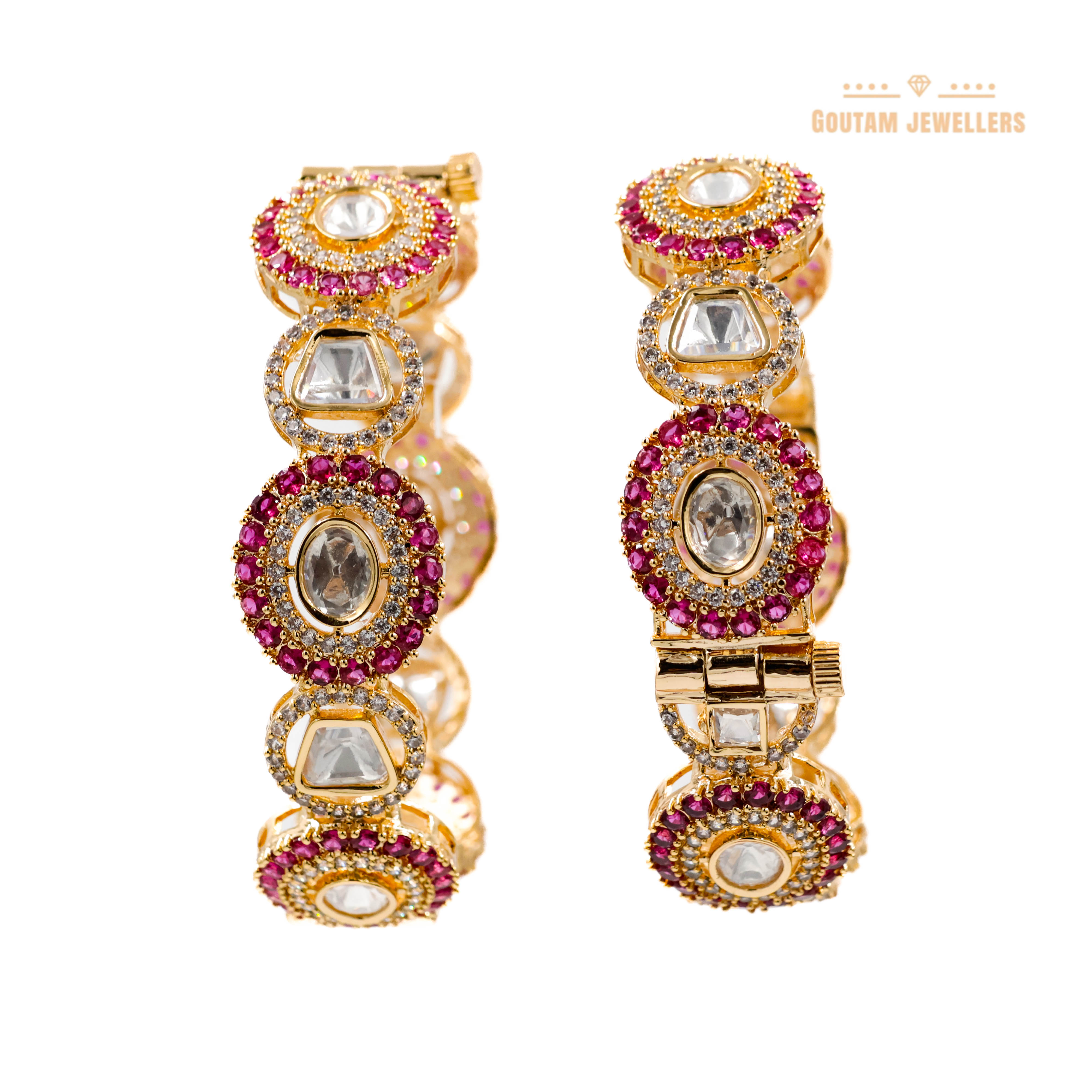 Goutam Jewellers By Ashok Rathod - Designer Moissanite Kundan Bangles