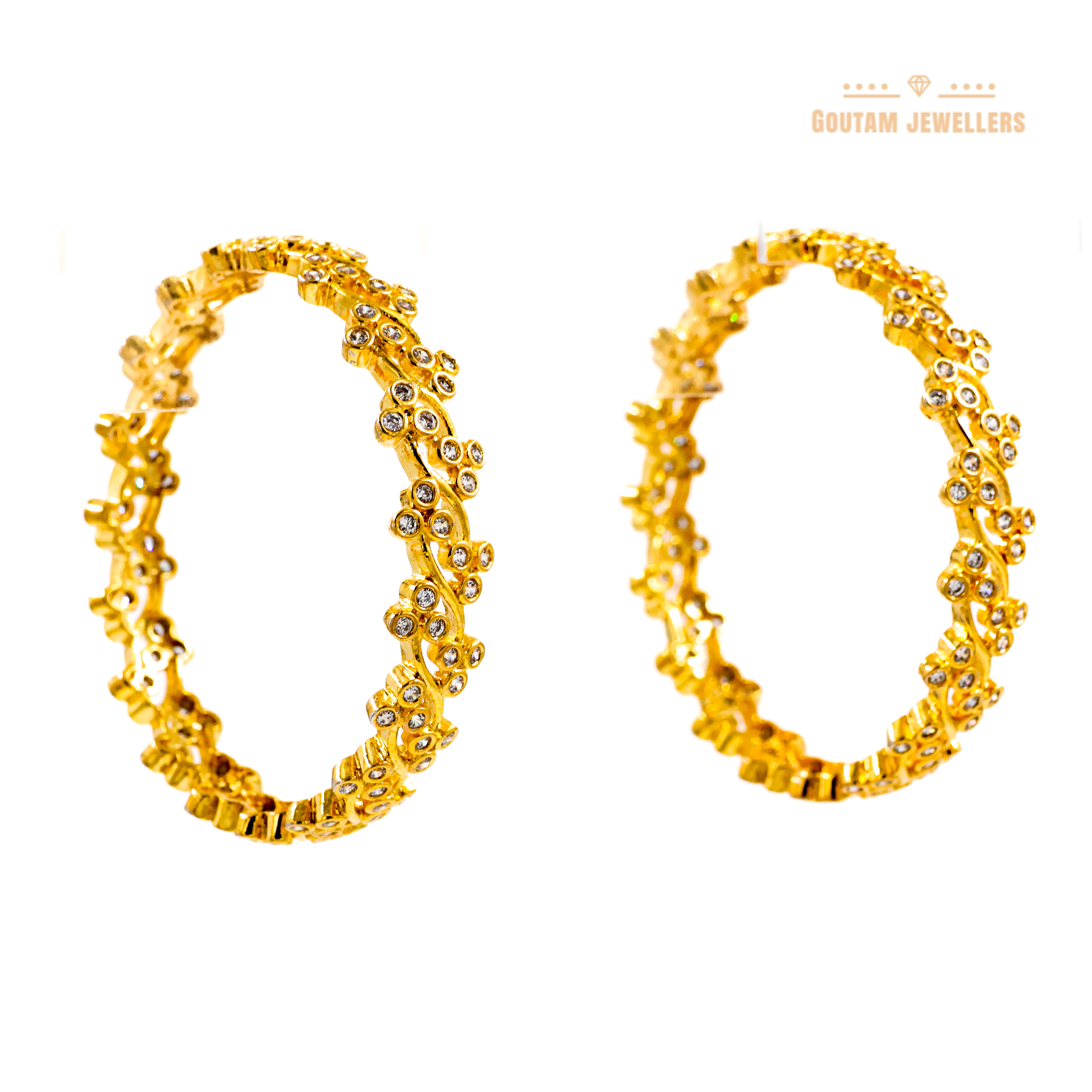 Goutam Jewellers By Ashok Rathod - American Diamond Gold Polish Bangles