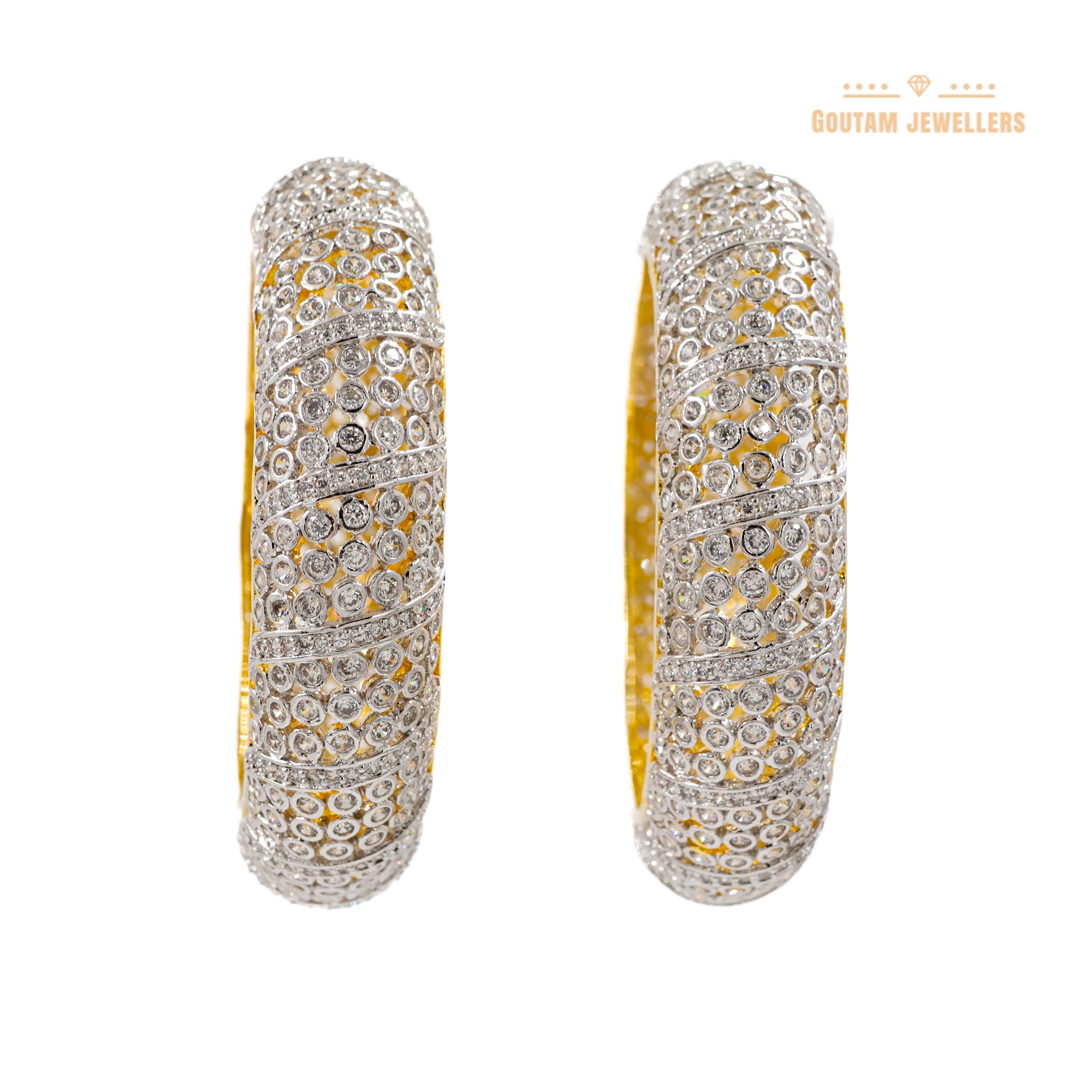 Goutam Jewellers By Ashok Rathod - Designer American Diamond Stones Bangles