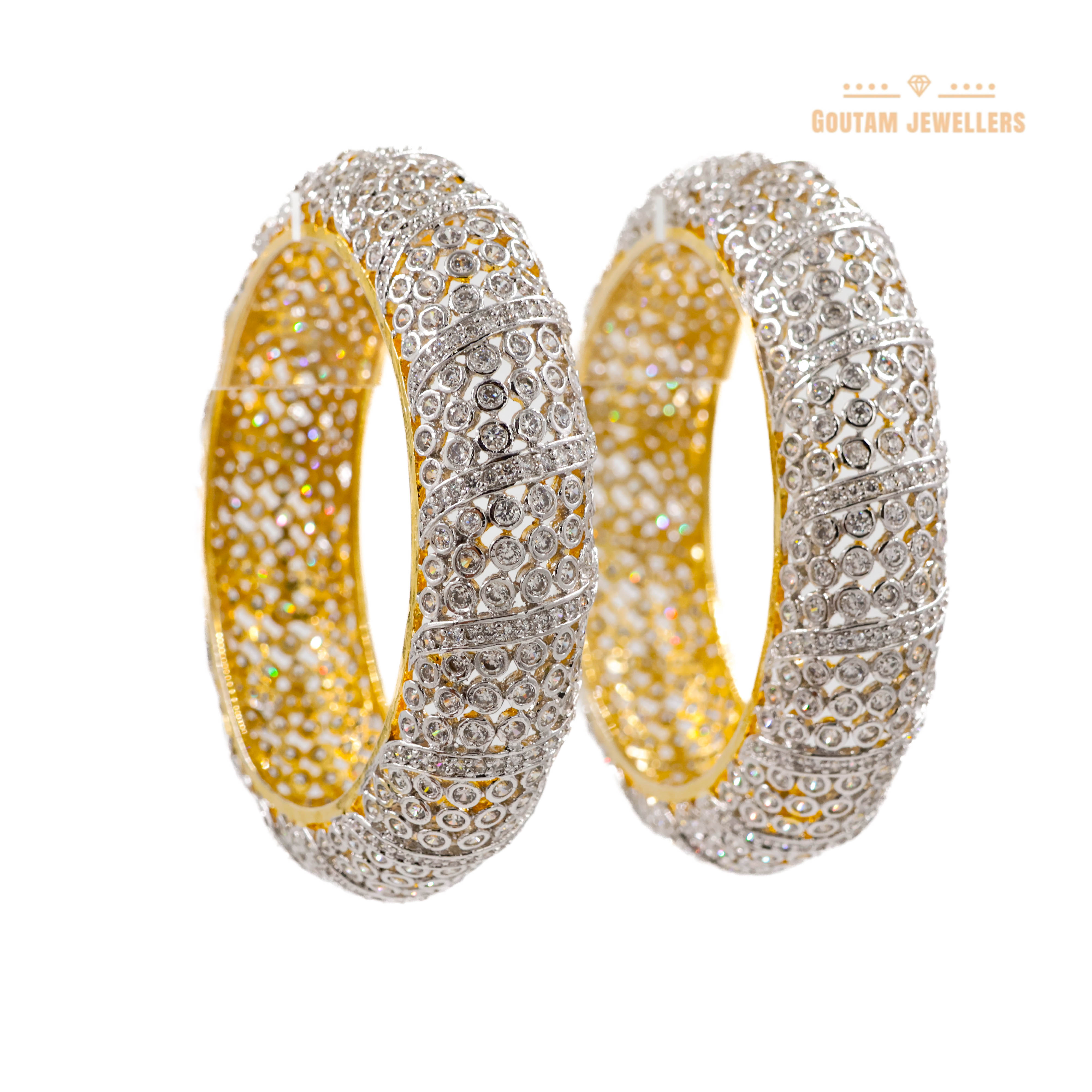 Goutam Jewellers By Ashok Rathod - Designer American Diamond Stones Bangles