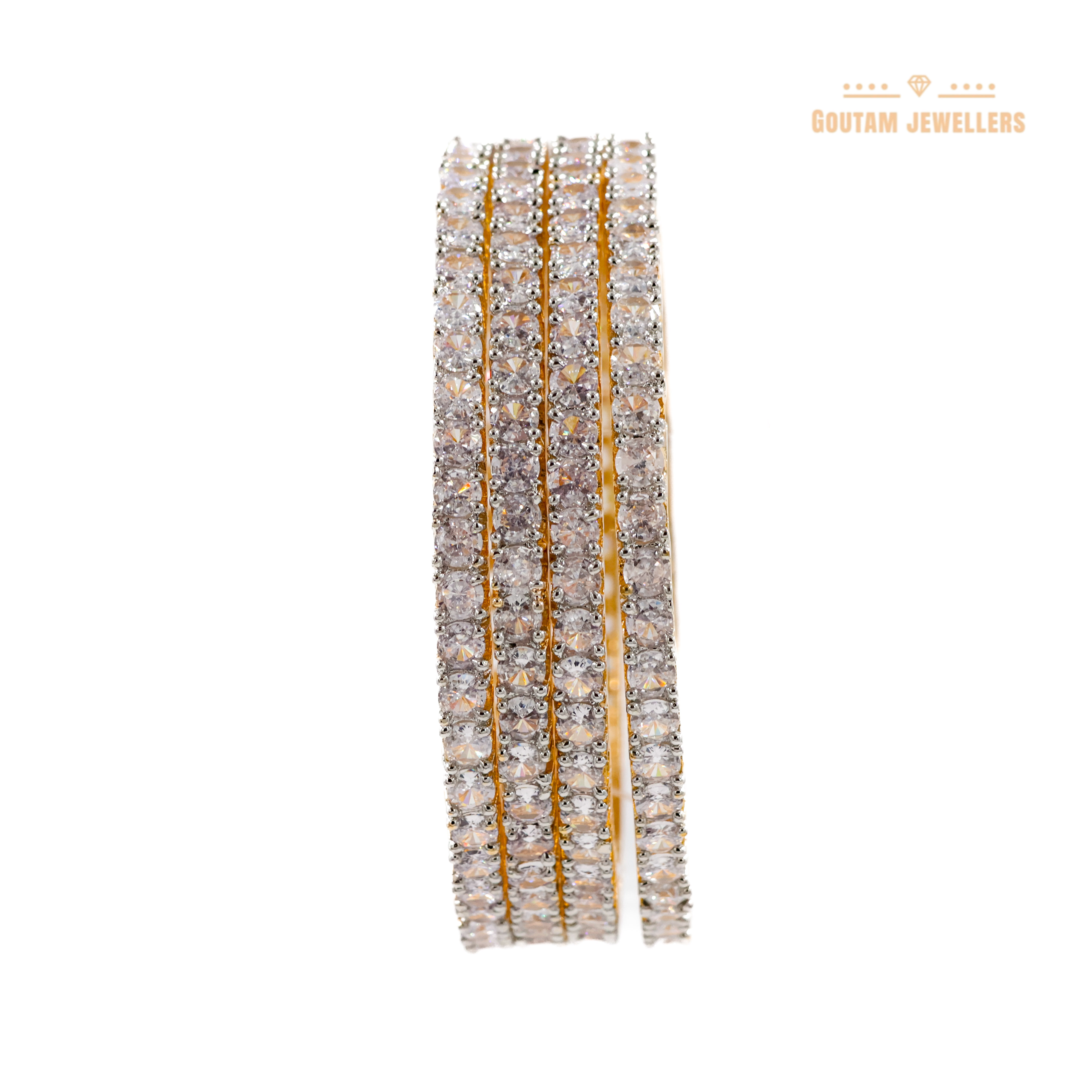 Goutam Jewellers By Ashok Rathod - American Diamond Stone Bangles 4MM
