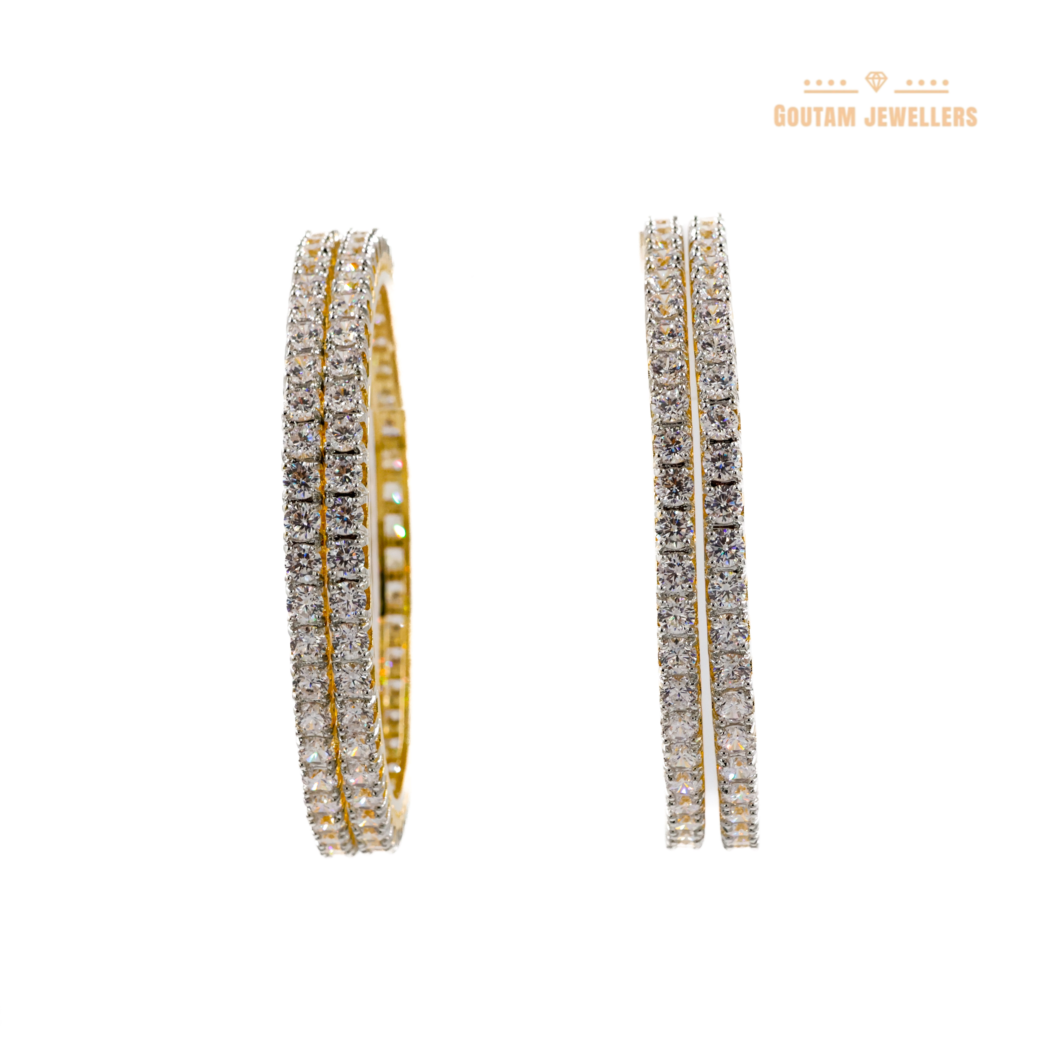 Goutam Jewellers By Ashok Rathod - Imported American Diamond Stones Bangles 4MM
