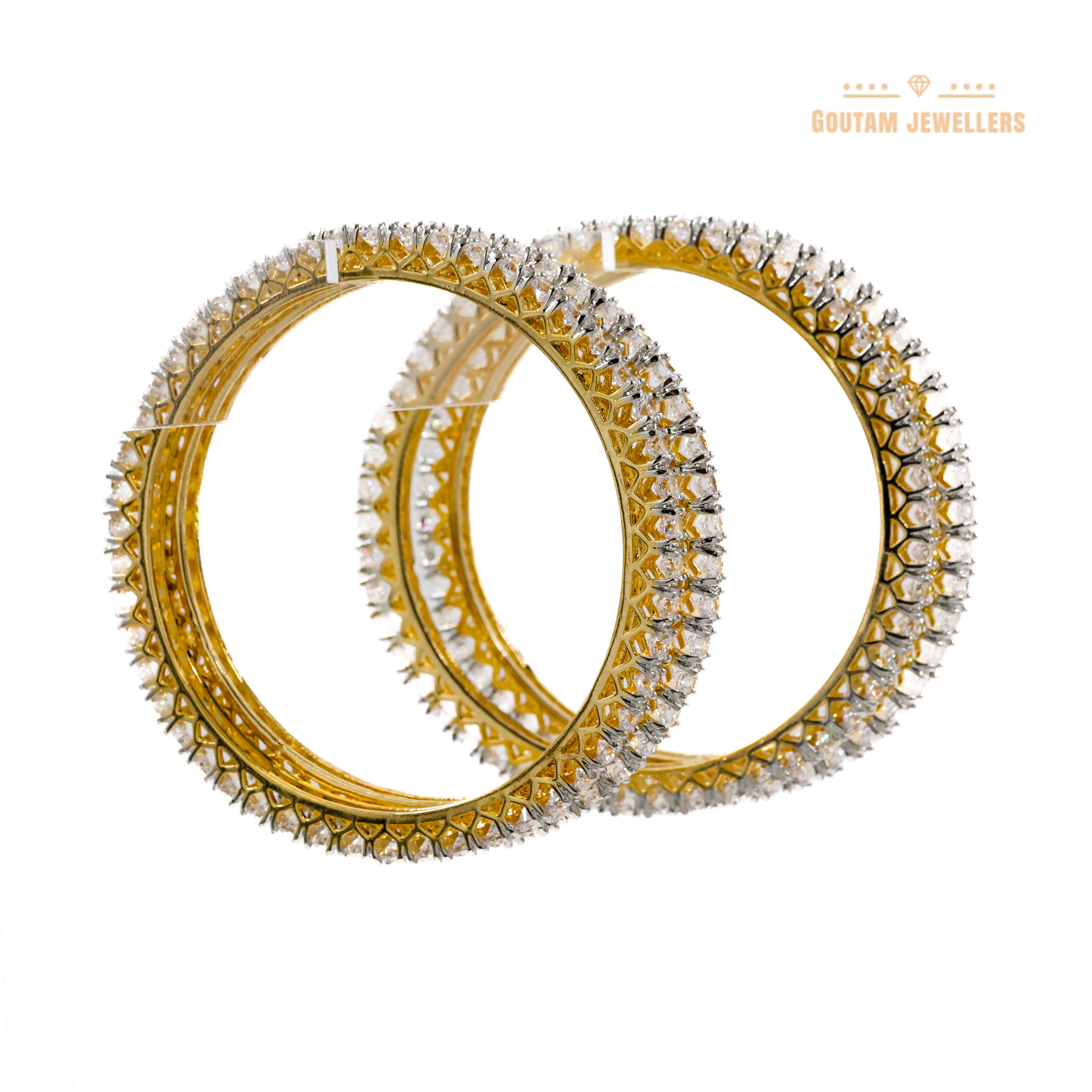 Goutam Jewellers By Ashok Rathod - Imported American Diamond Stones Bangles 4MM