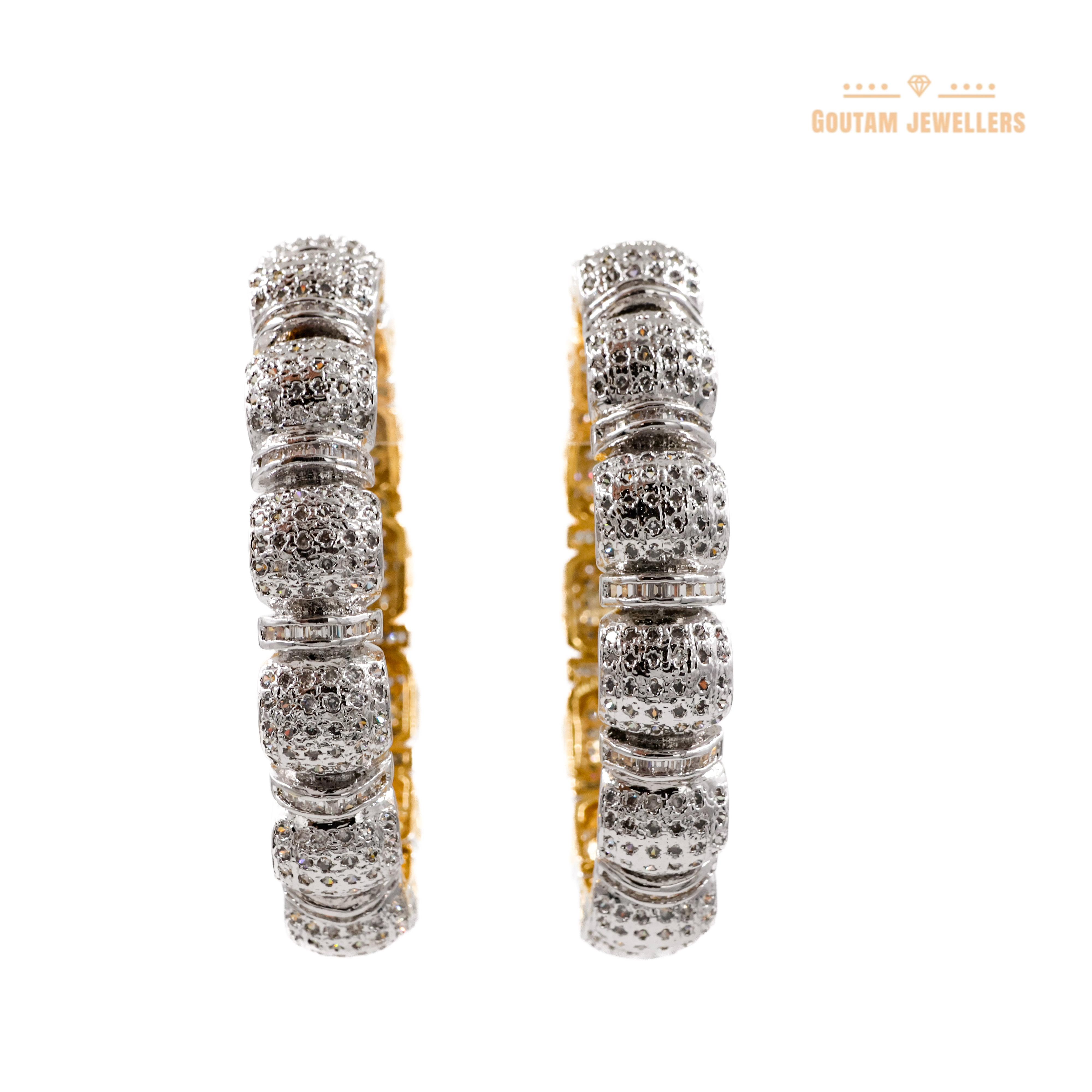 Goutam Jewellers By Ashok Rathod - American Diamond Stones Cubic Gajra Bangles