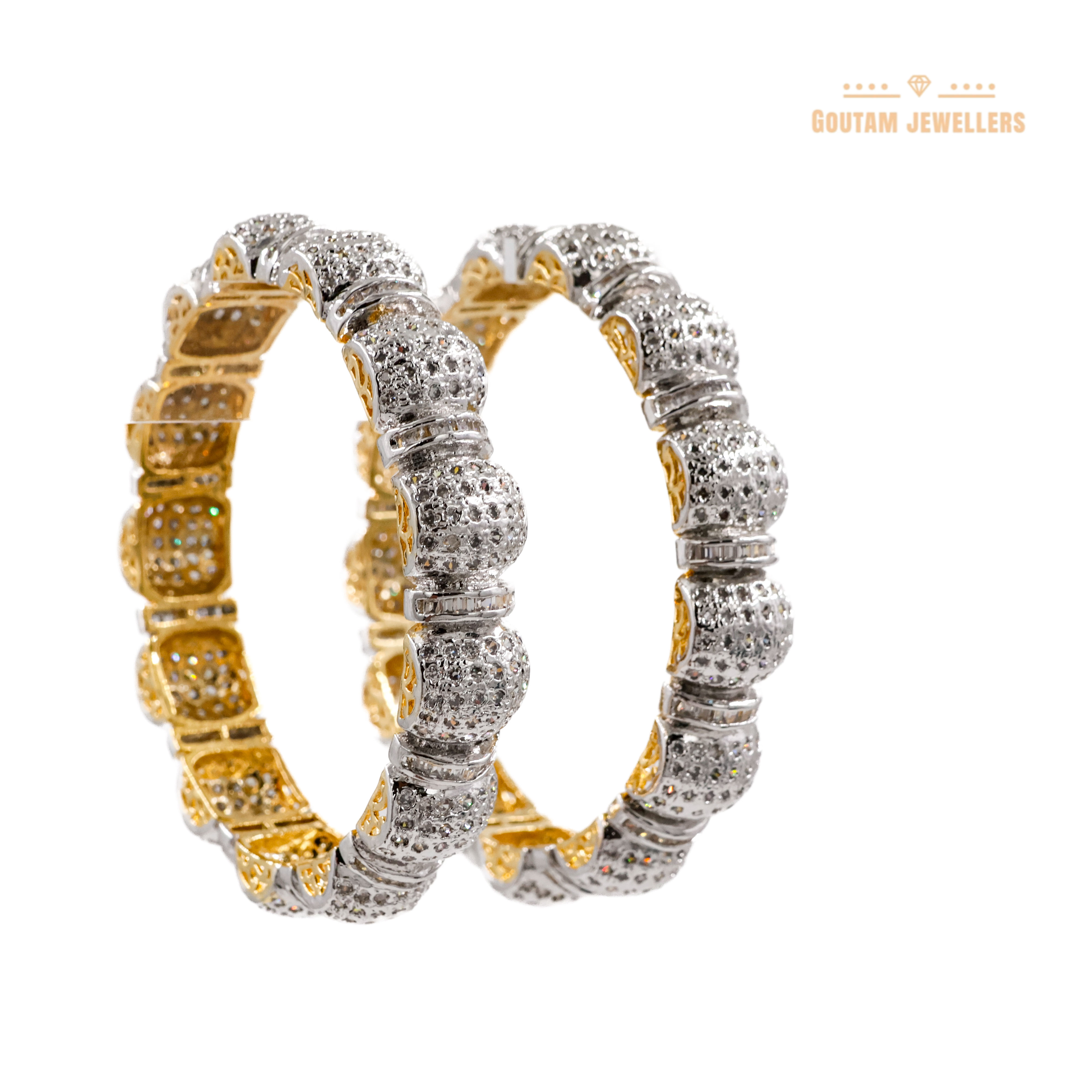 Goutam Jewellers By Ashok Rathod - American Diamond Stones Cubic Gajra Bangles