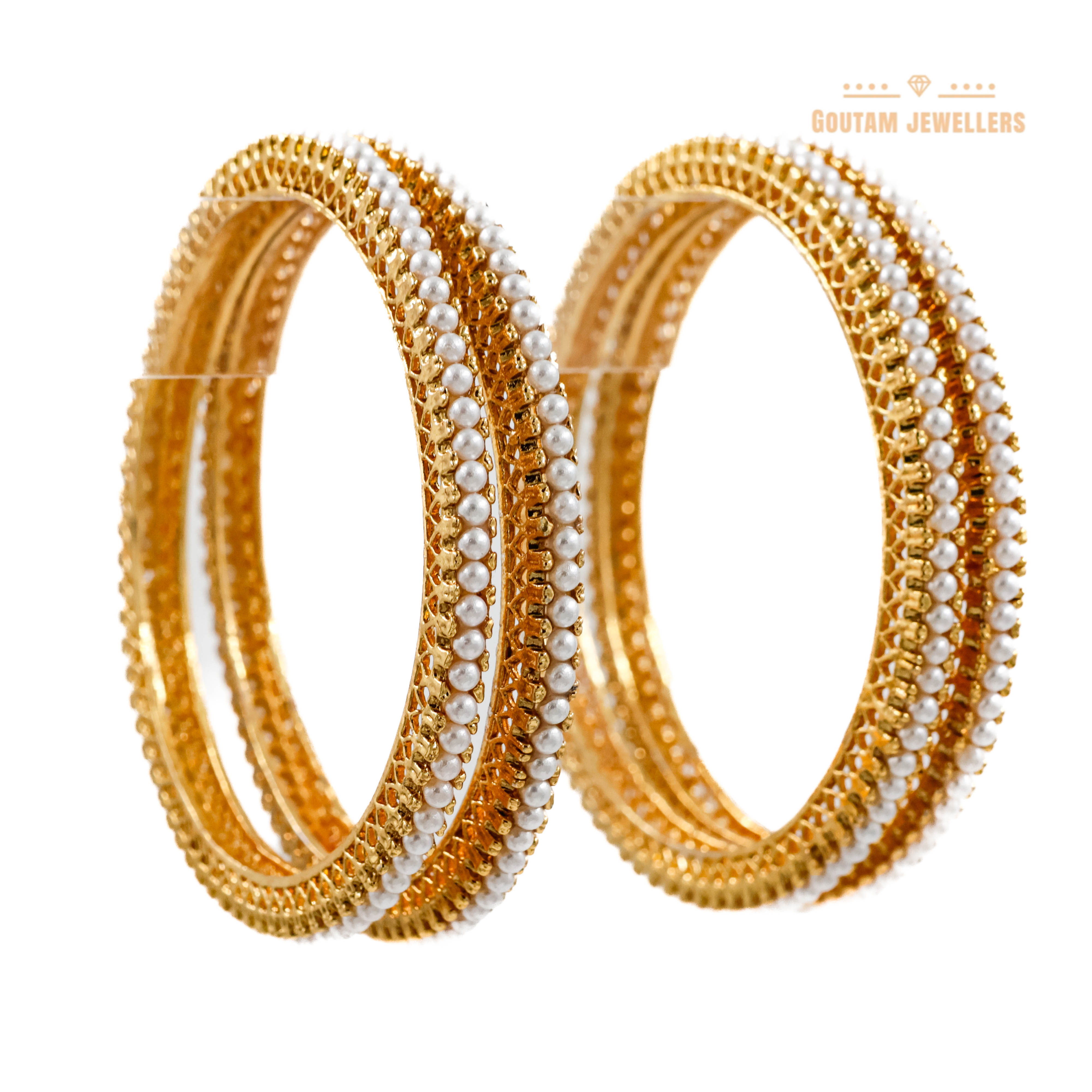 Goutam Jewellers By Ashok Rathod - Regular 4pc Moti Bangles