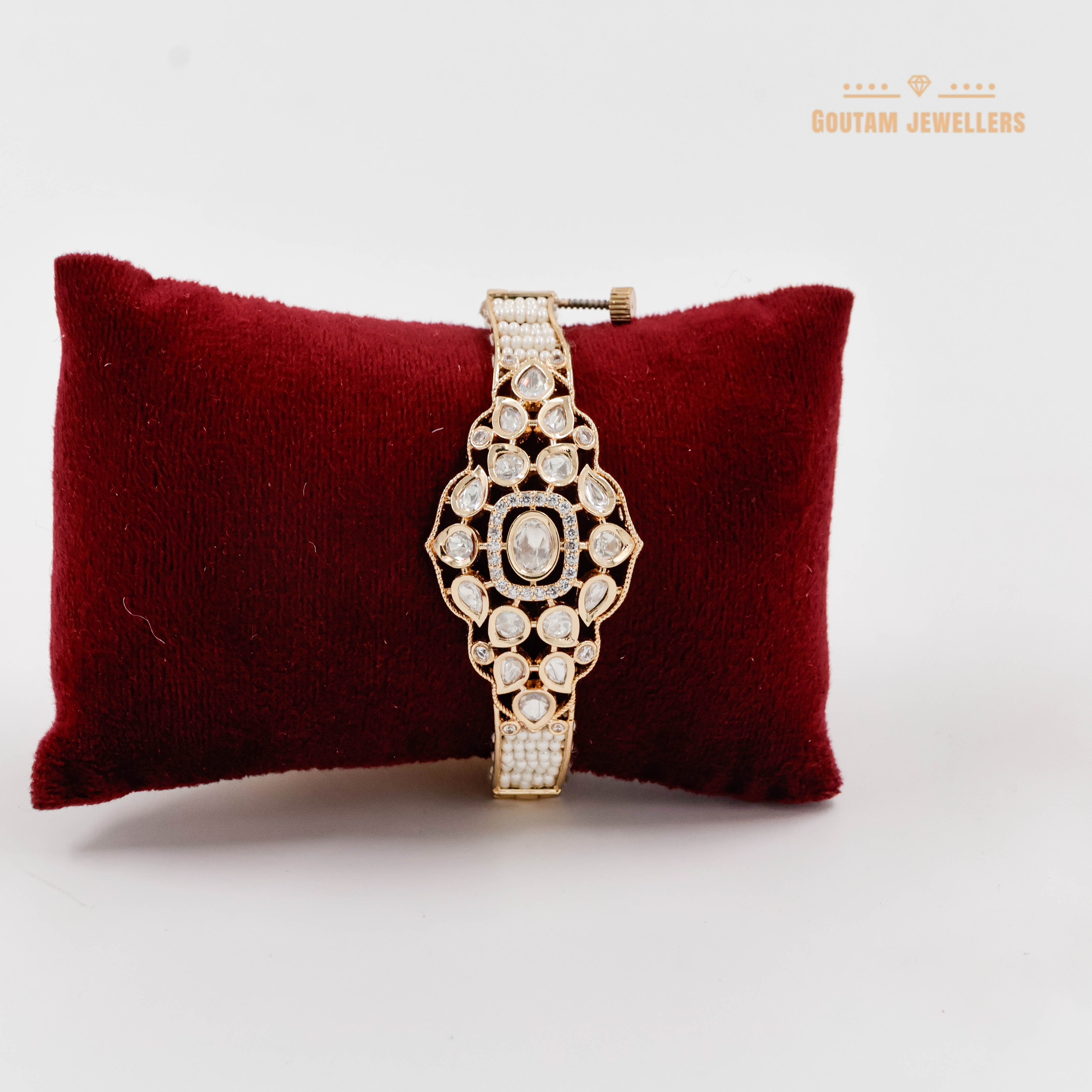 Goutam Jewellers By Ashok Rathod - Designer Motii Bandai Polki Kundan Kada
