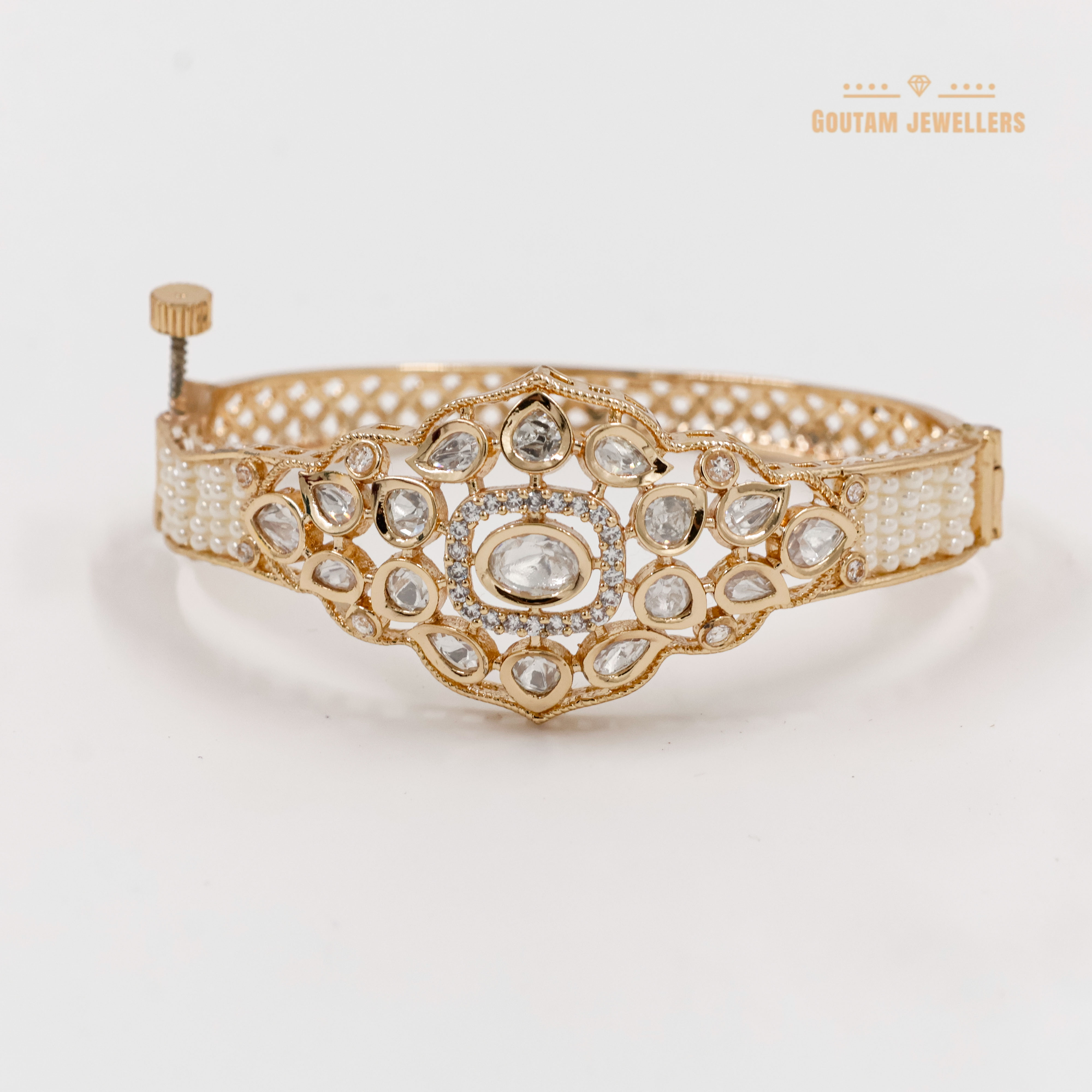 Goutam Jewellers By Ashok Rathod - Designer Motii Bandai Polki Kundan Kada