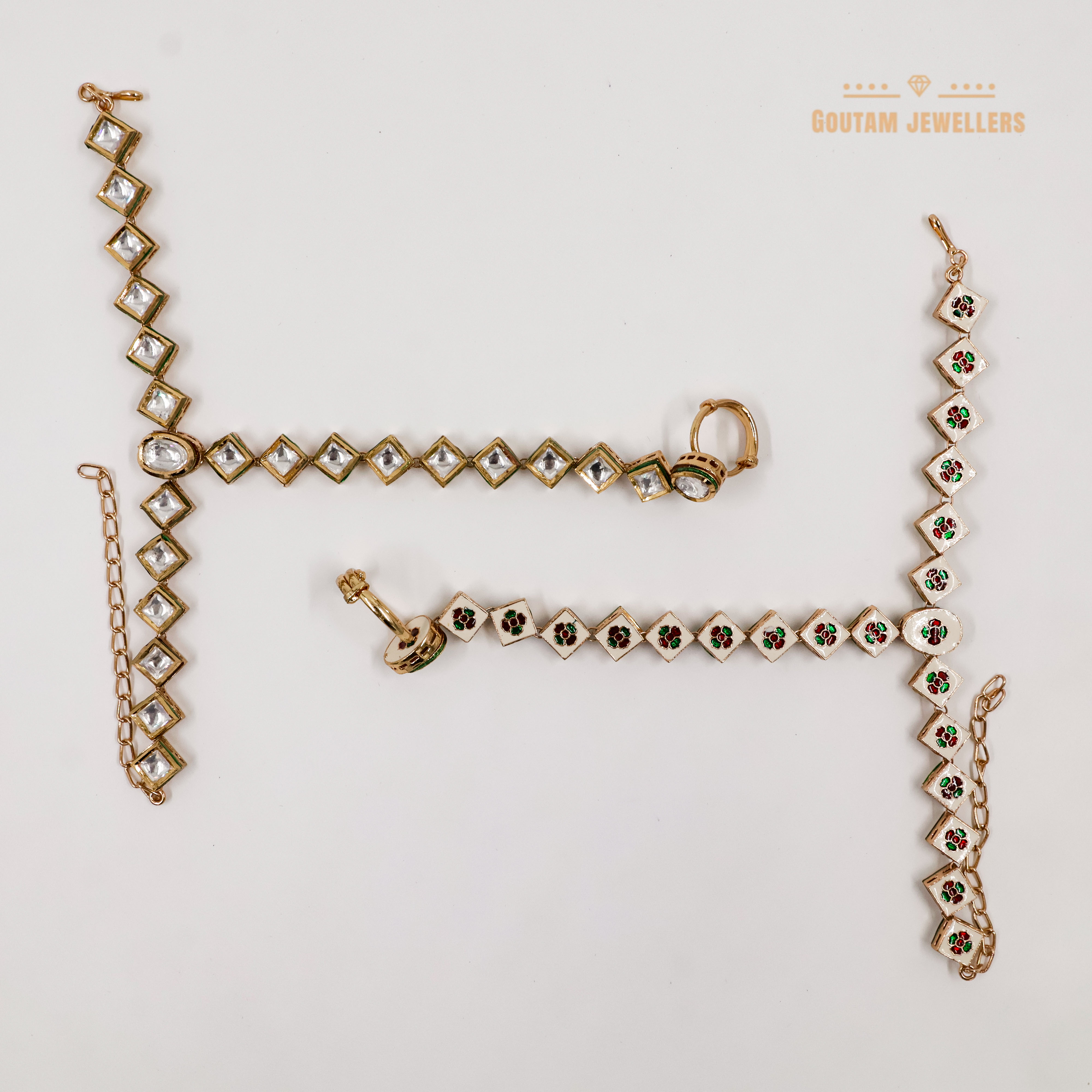Goutam Jewellers By Ashok Rathod - Rhombus Shape Kundan Hathphool